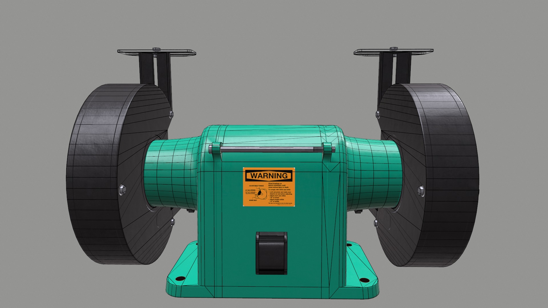 Bench Grinder L-1 Low Poly Low-poly 3D model_18