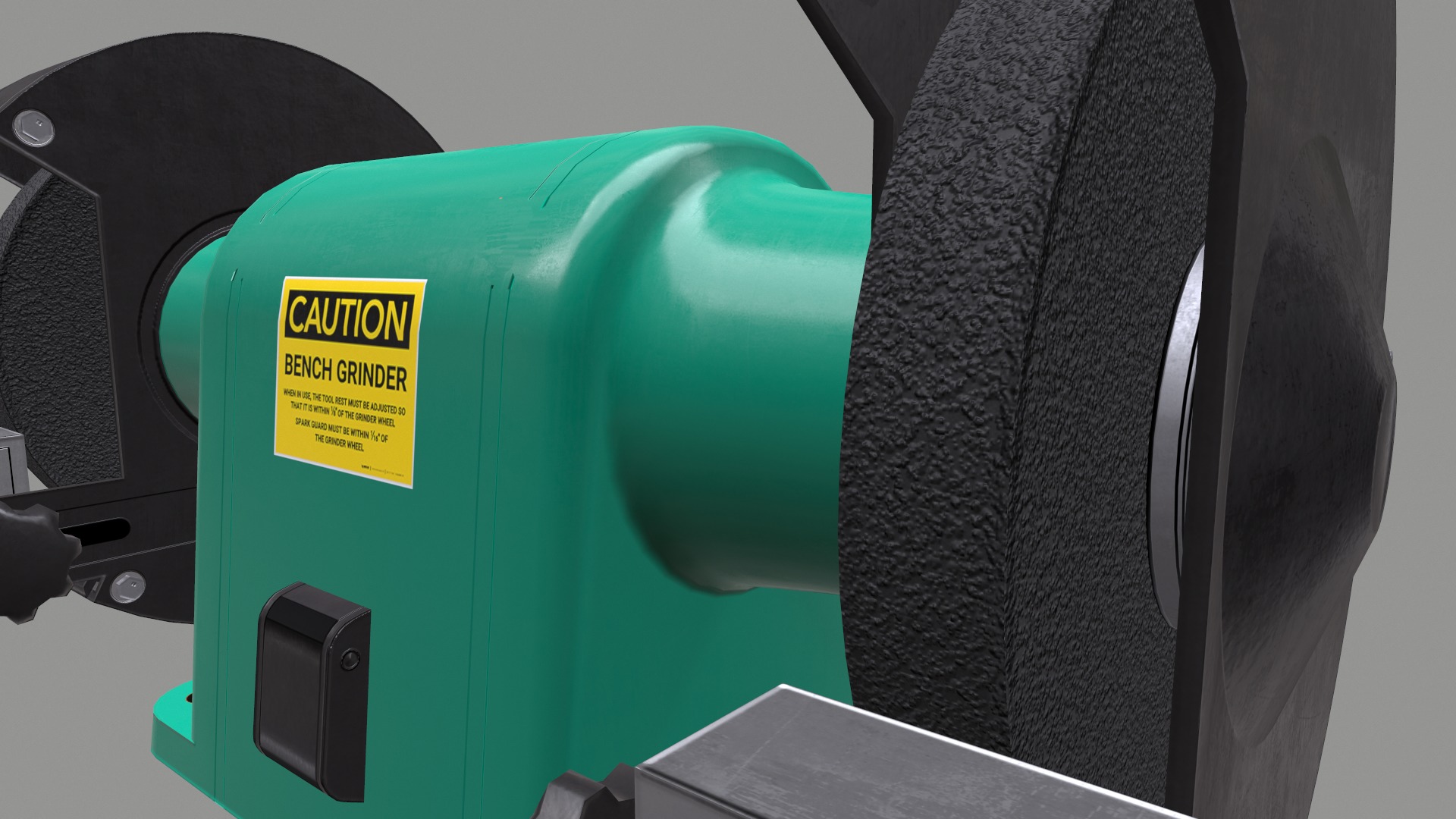 Bench Grinder L-1 Low Poly Low-poly 3D model_8