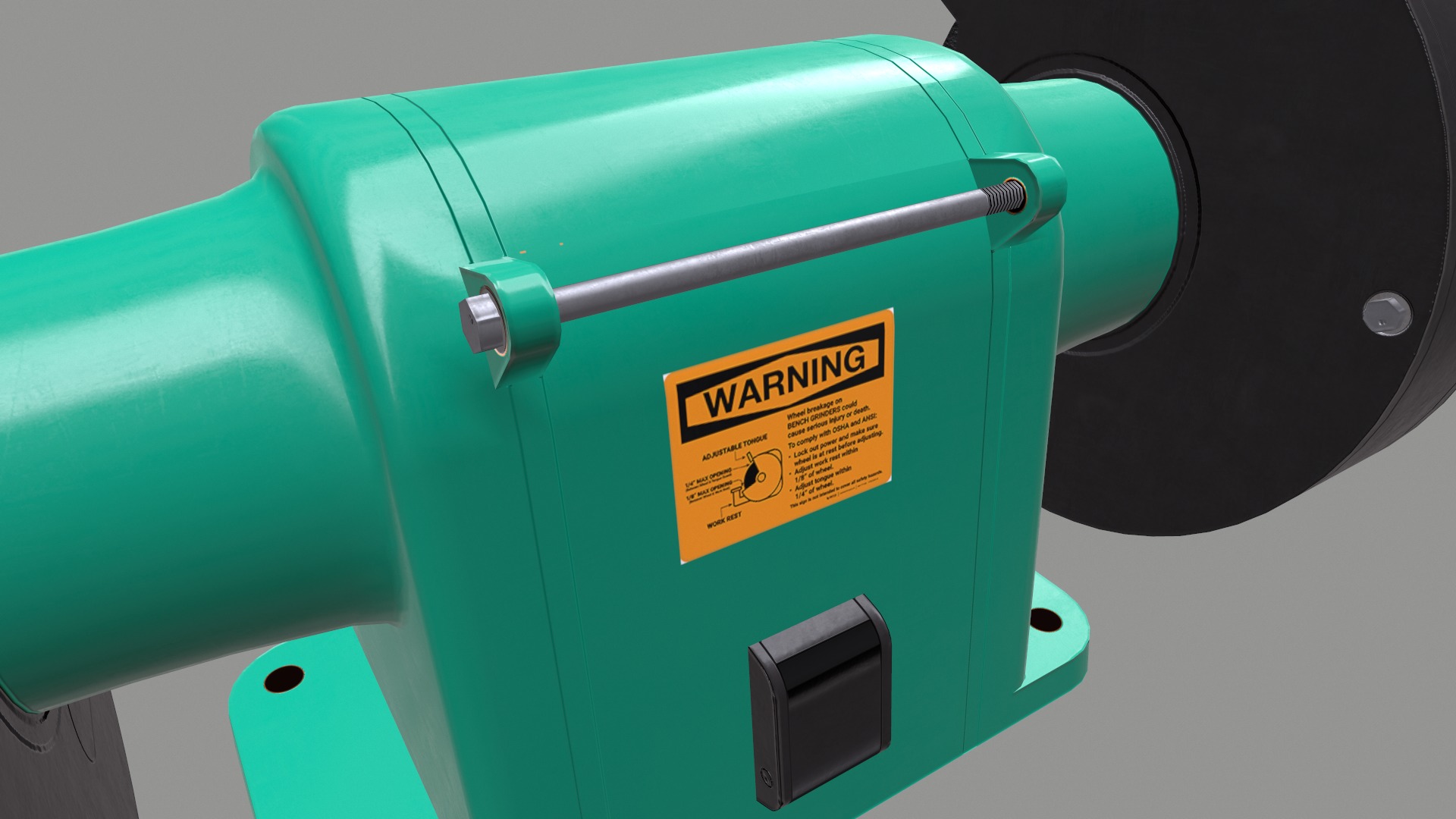 Bench Grinder L-1 Low Poly Low-poly 3D model_10