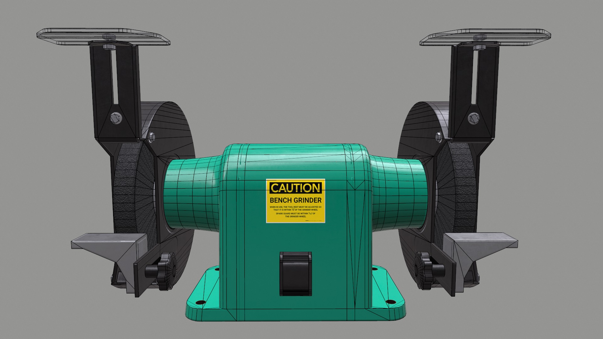Bench Grinder L-1 Low Poly Low-poly 3D model_17