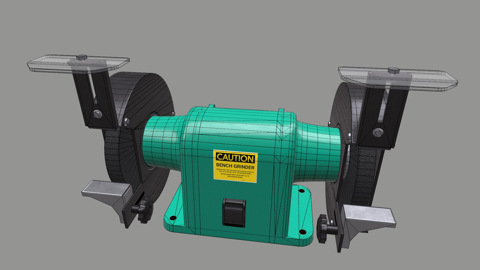 Bench Grinder L-1 Low Poly Low-poly 3D model_19