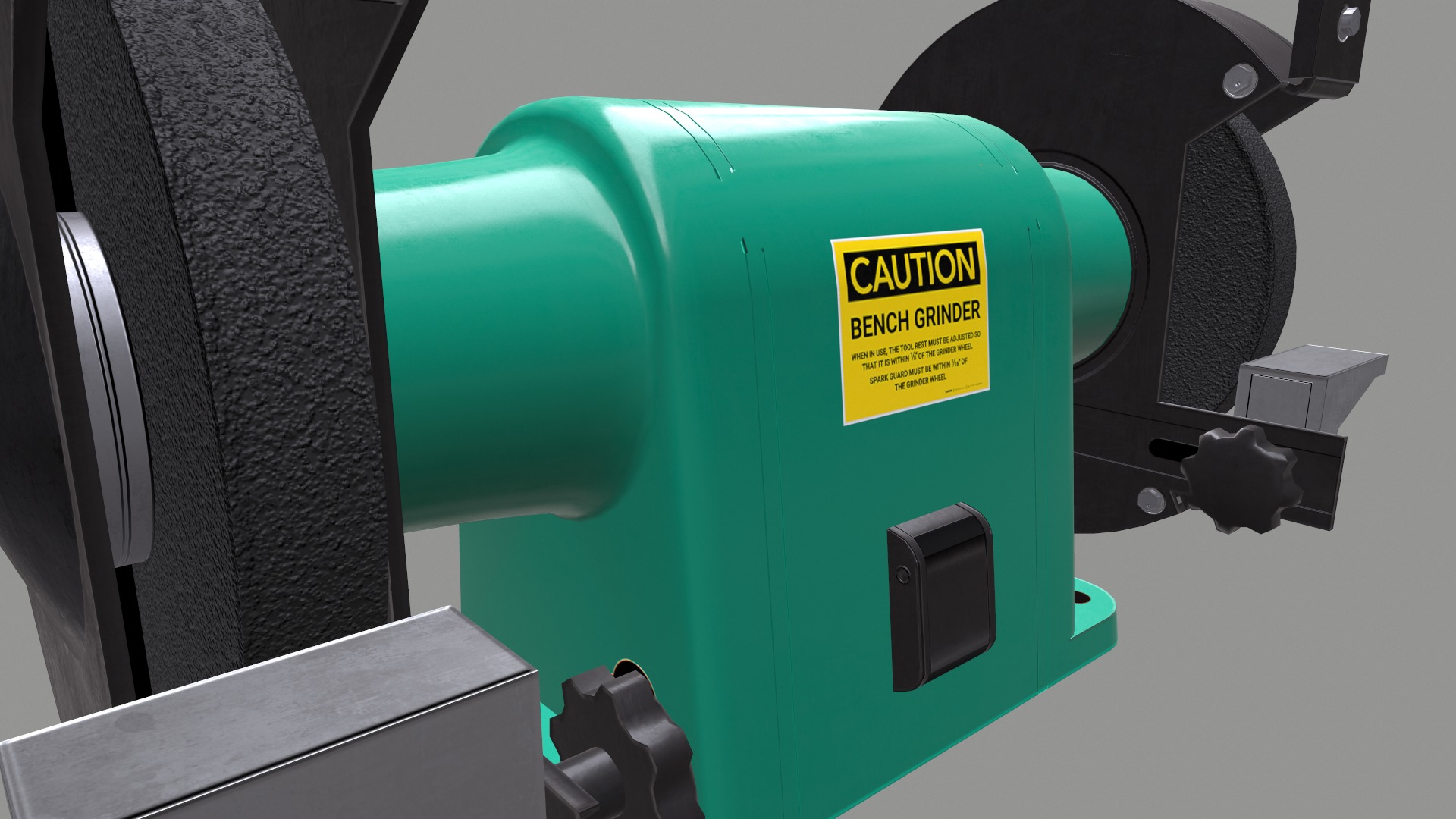 Bench Grinder L-1 Low Poly Low-poly 3D model_9