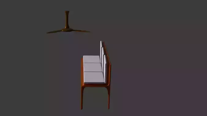 3Dmodal chair and fan siling fan  