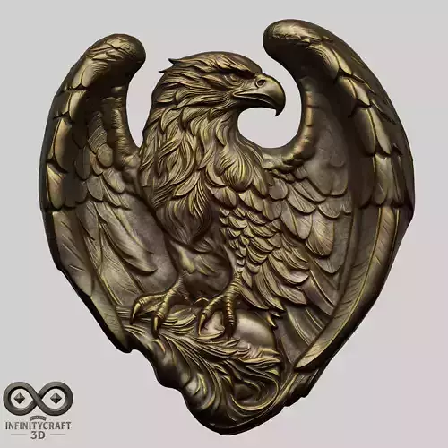 Royal Eagle Relief STL file for 3d Printing or CNC