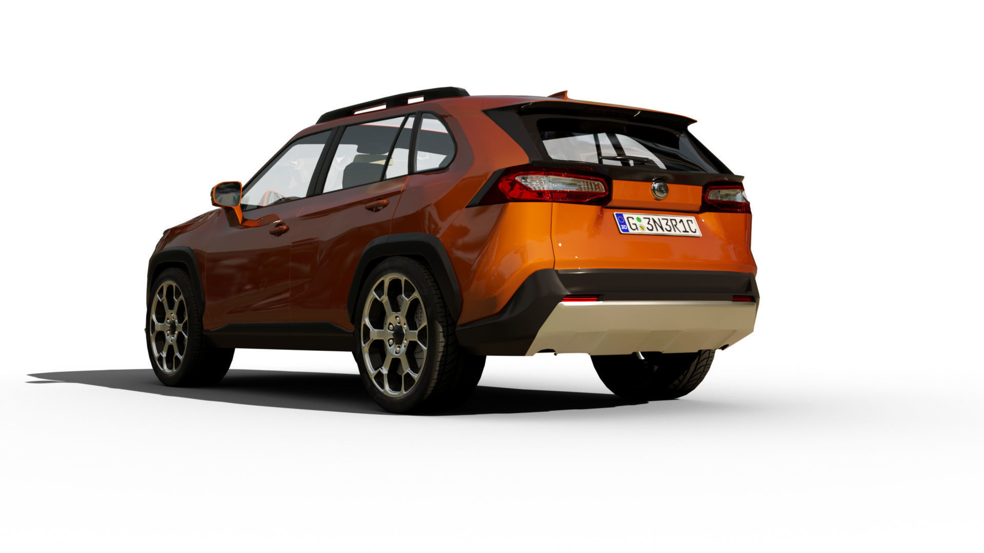 Generic SUV v16 Low-poly 3D model_3