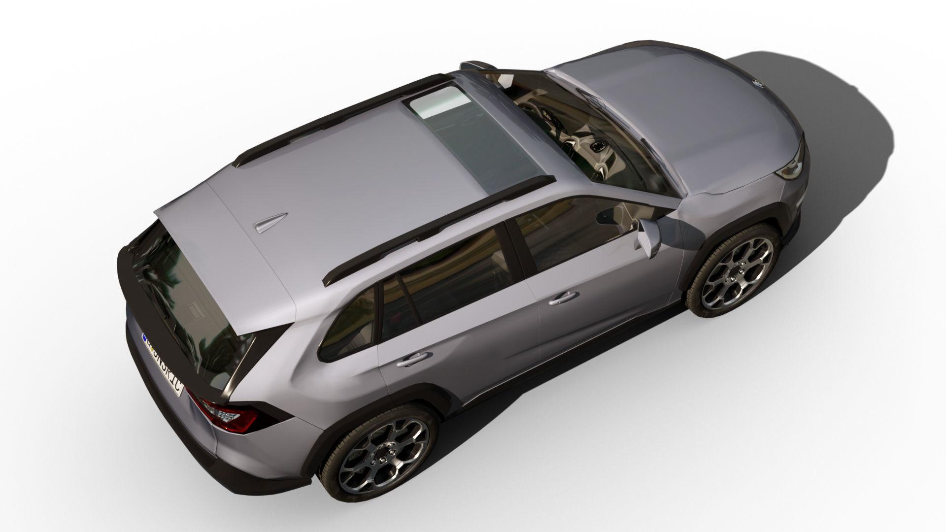 Generic SUV v16 Low-poly 3D model_2