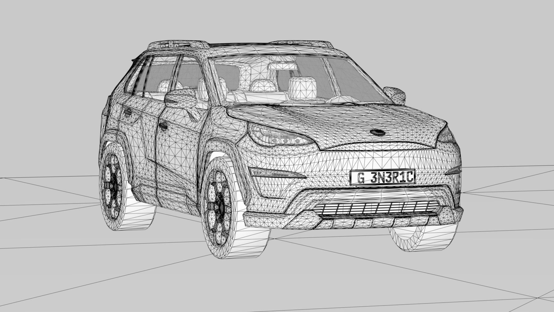 Generic SUV v16 Low-poly 3D model_10