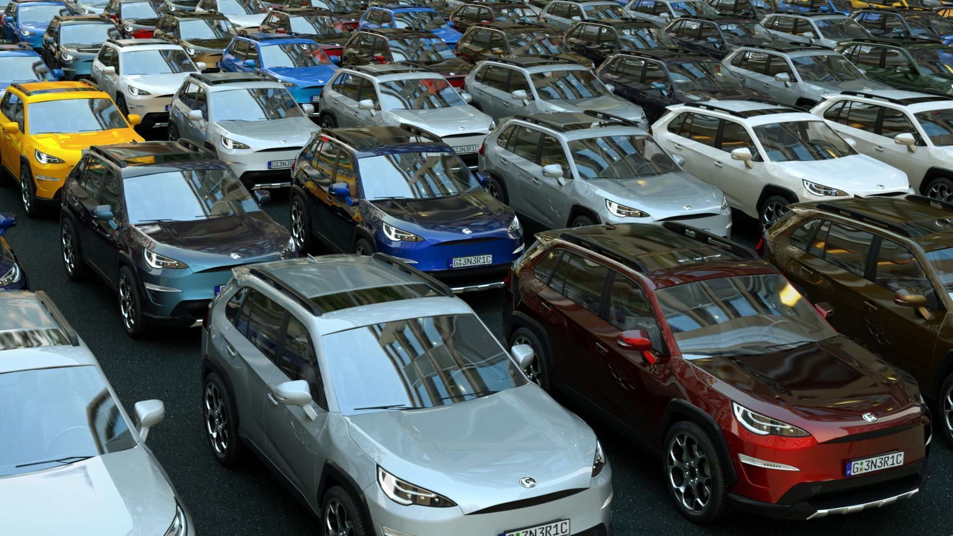 Generic SUV v16 Low-poly 3D model_7