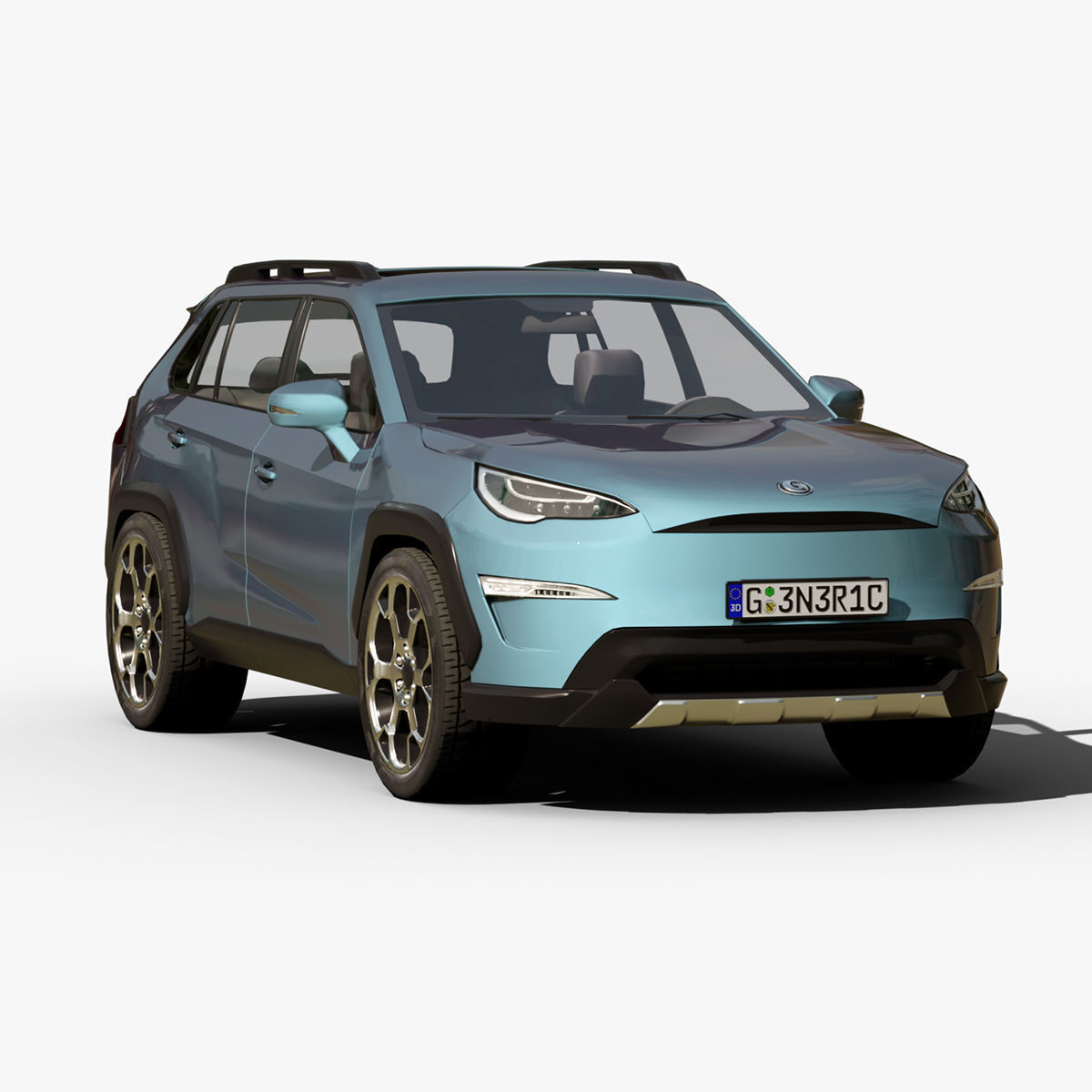 Generic SUV v16 Low-poly 3D model_9