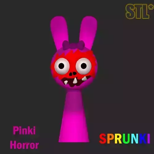 3D Sprunki Incredibox Pinki Horror Sprunki STL 3D 3D print model