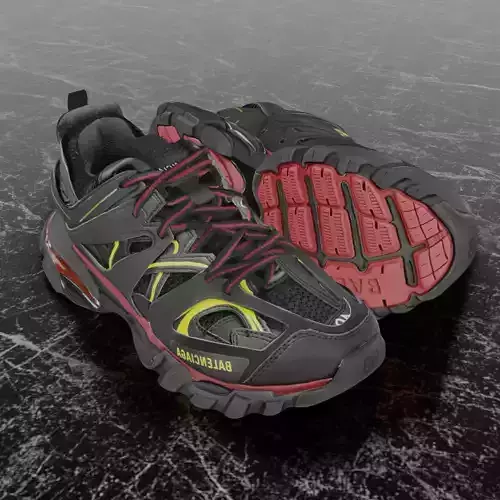 BALENCIAGA TRACK BORDEAUX 3D SHOES