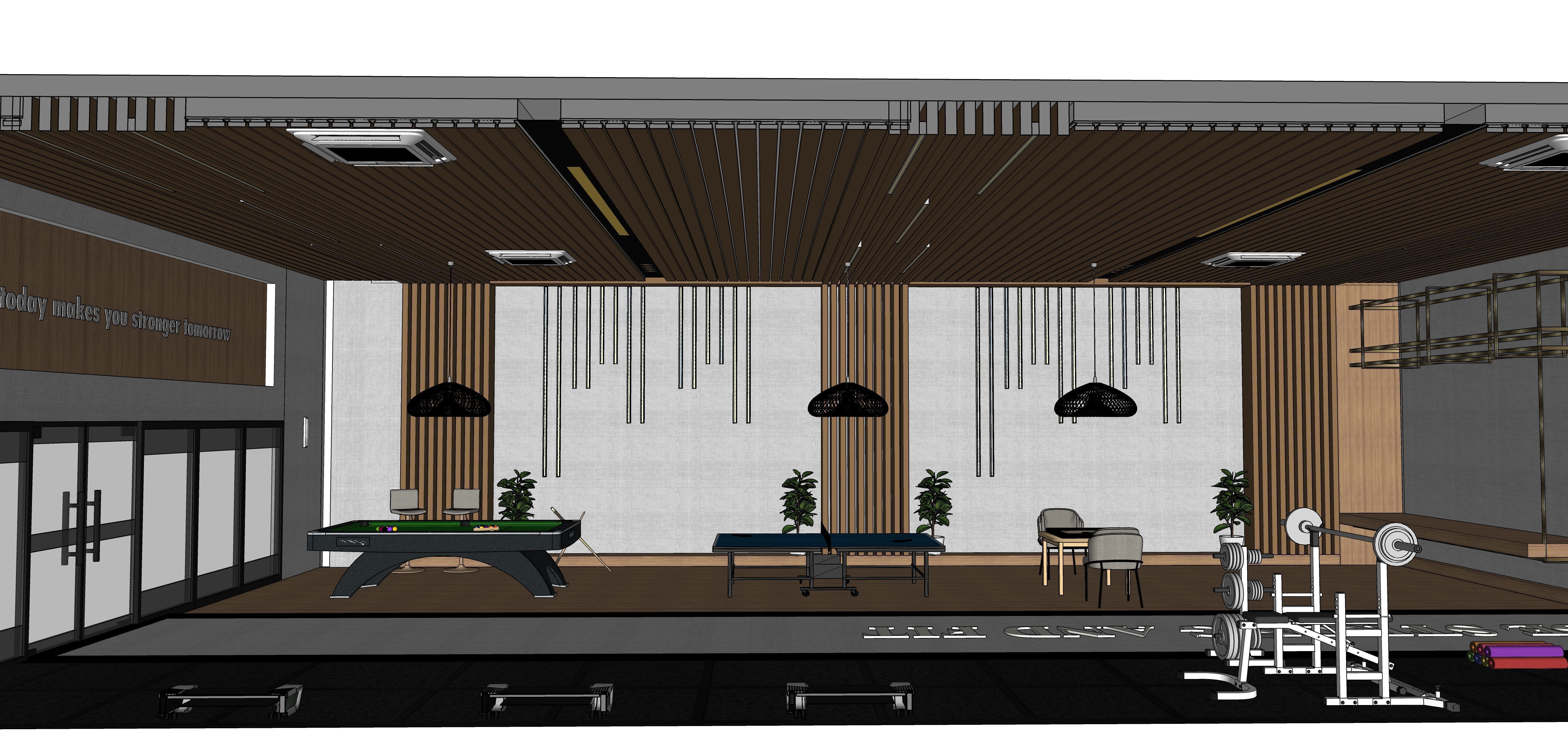 Luxury Gym and Indoor Games 3D Model Low-poly 3D model_18