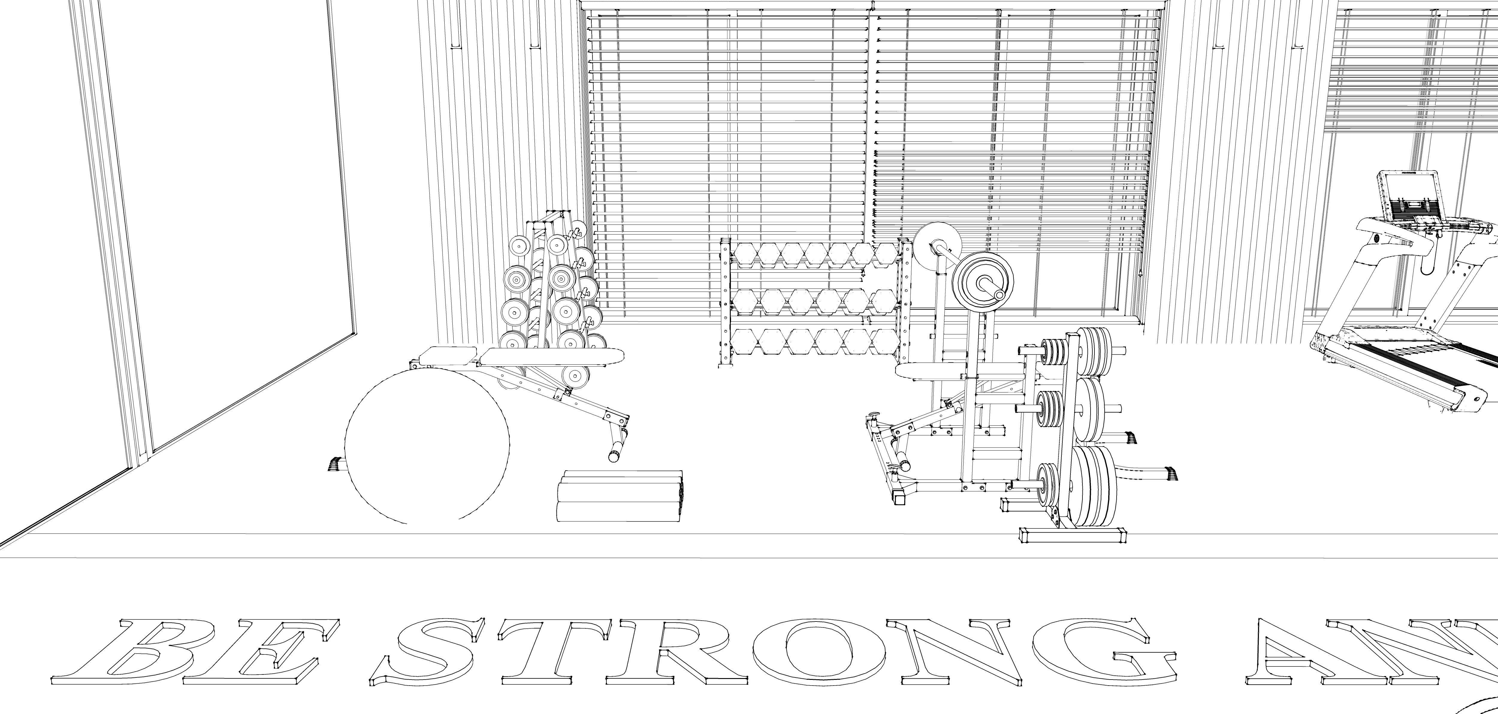 Luxury Gym and Indoor Games 3D Model Low-poly 3D model_31