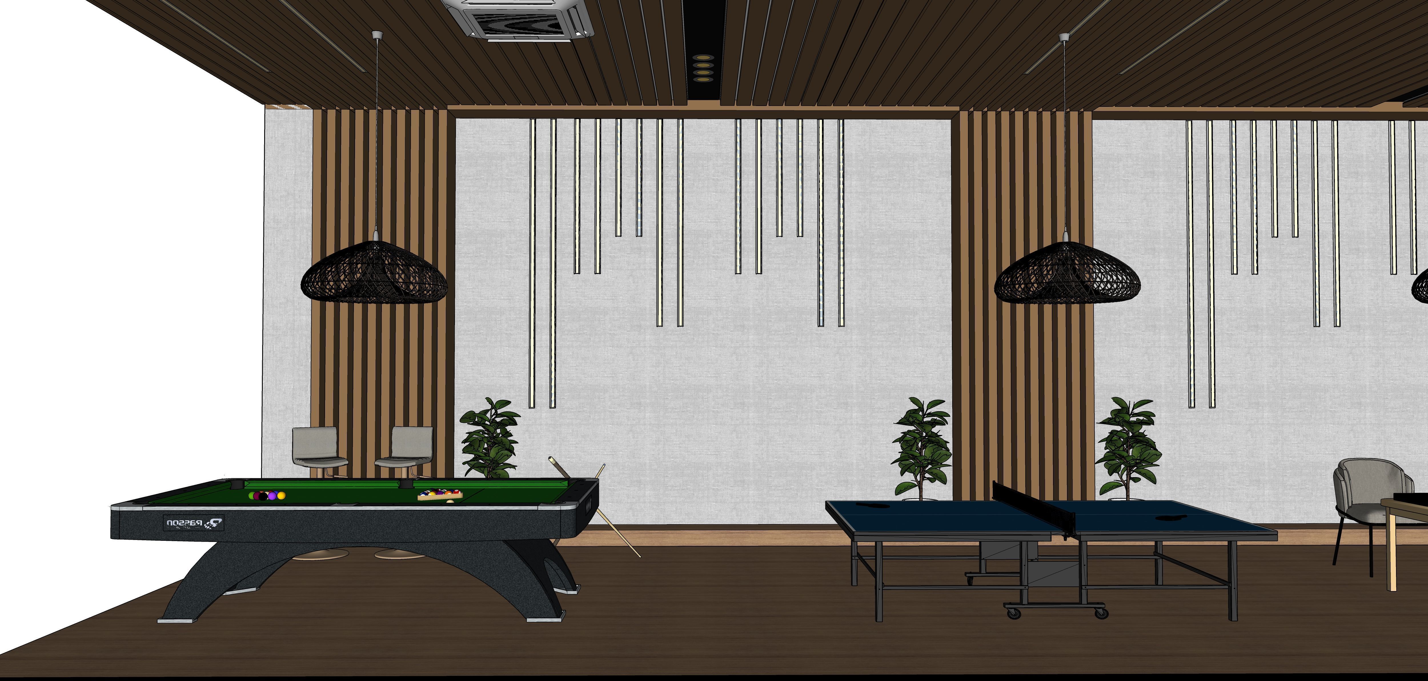 Luxury Gym and Indoor Games 3D Model Low-poly 3D model_22