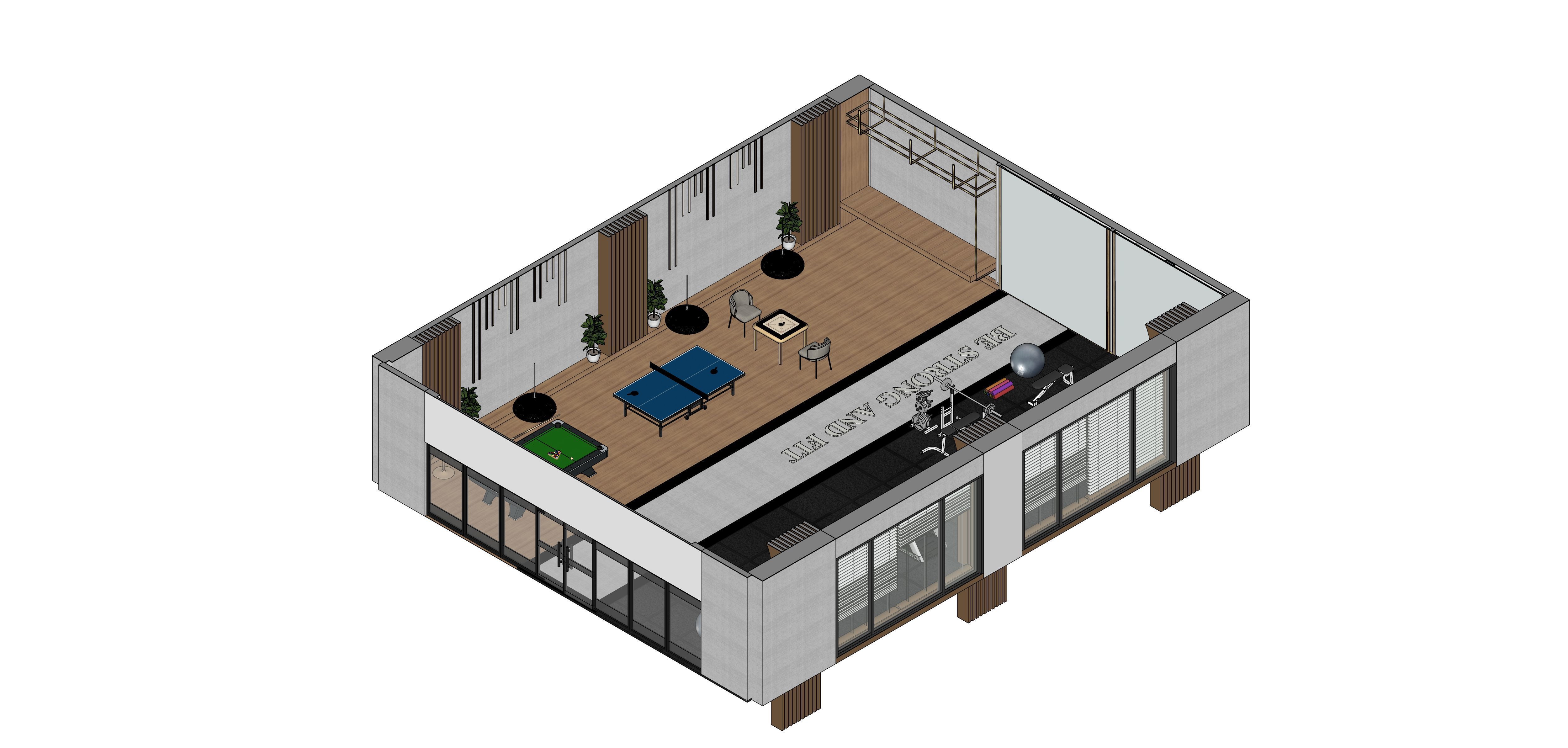 Luxury Gym and Indoor Games 3D Model Low-poly 3D model_11