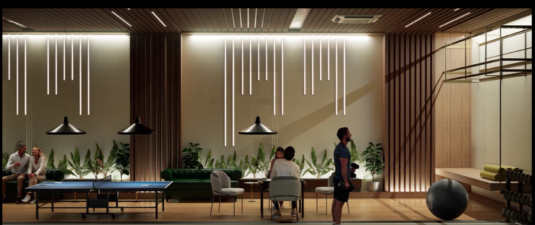 Luxury Gym and Indoor Games 3D Model Low-poly 3D model_1