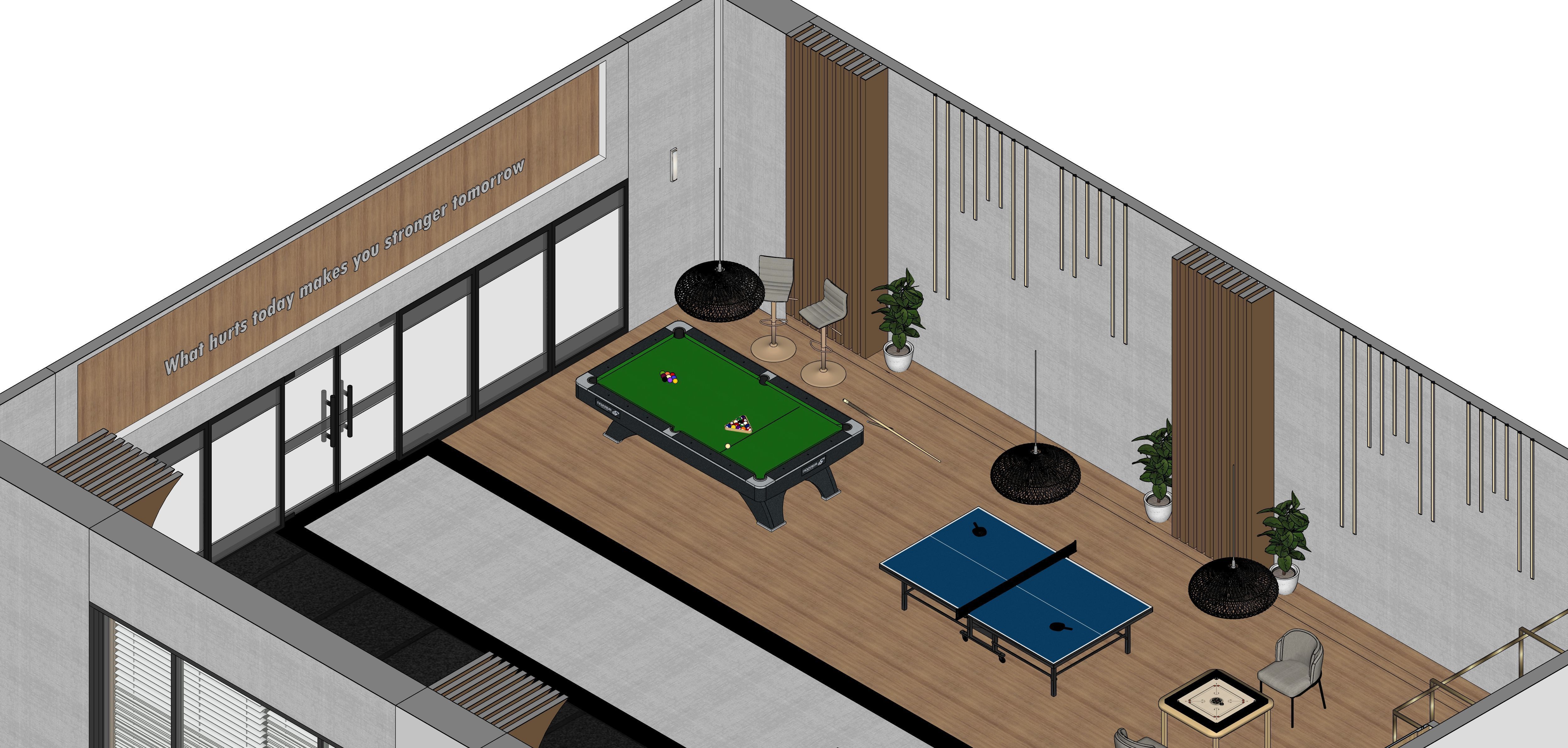 Luxury Gym and Indoor Games 3D Model Low-poly 3D model_15