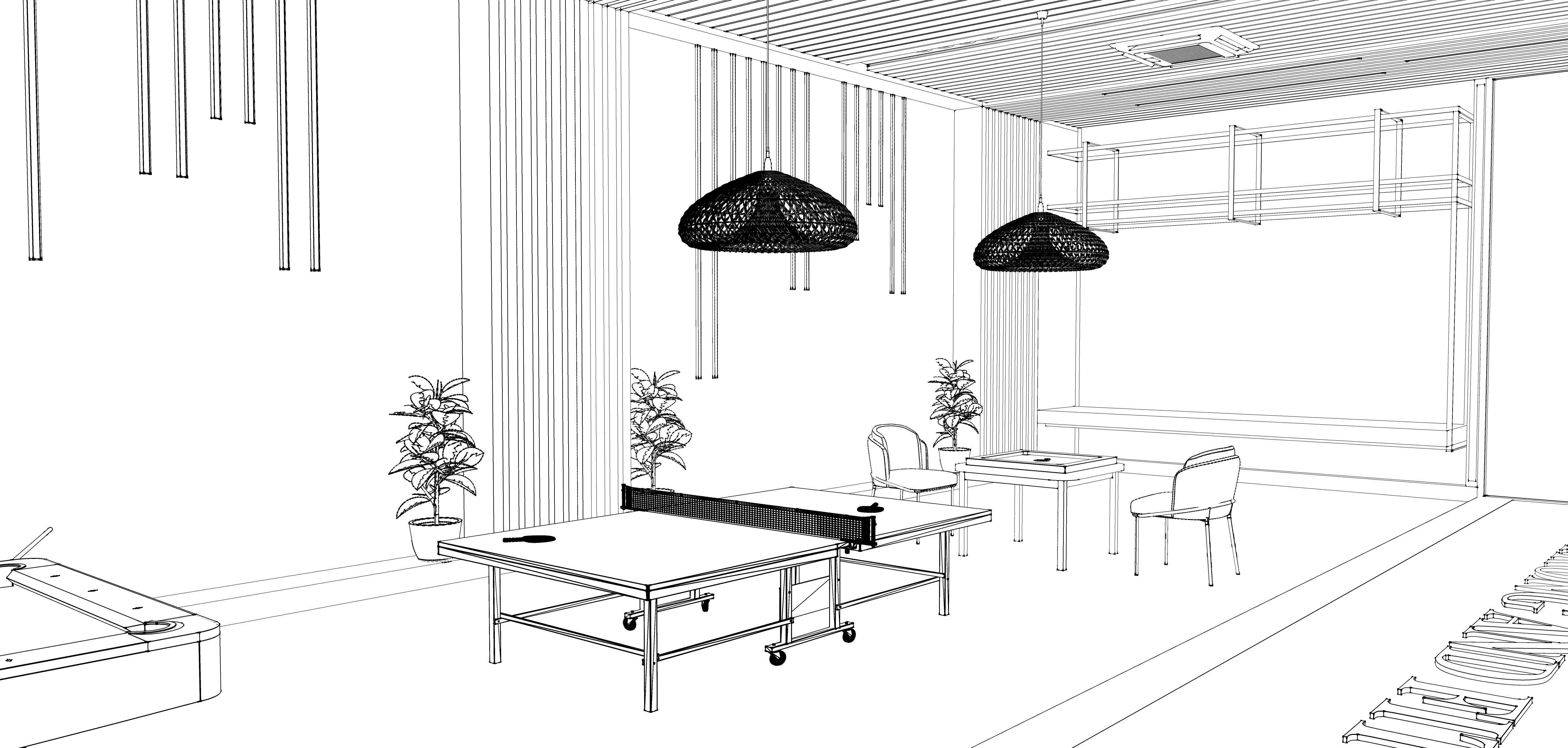 Luxury Gym and Indoor Games 3D Model Low-poly 3D model_28