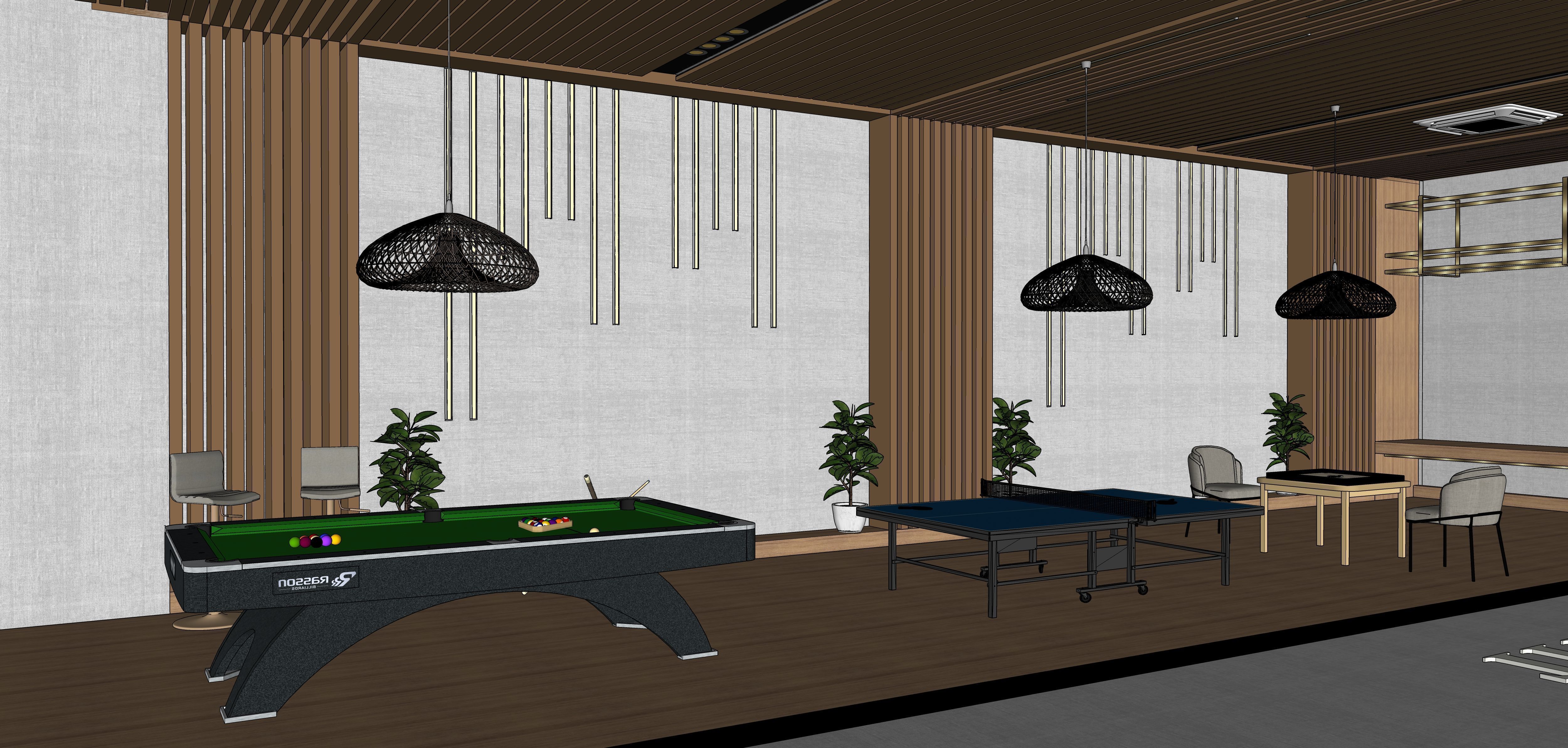 Luxury Gym and Indoor Games 3D Model Low-poly 3D model_14