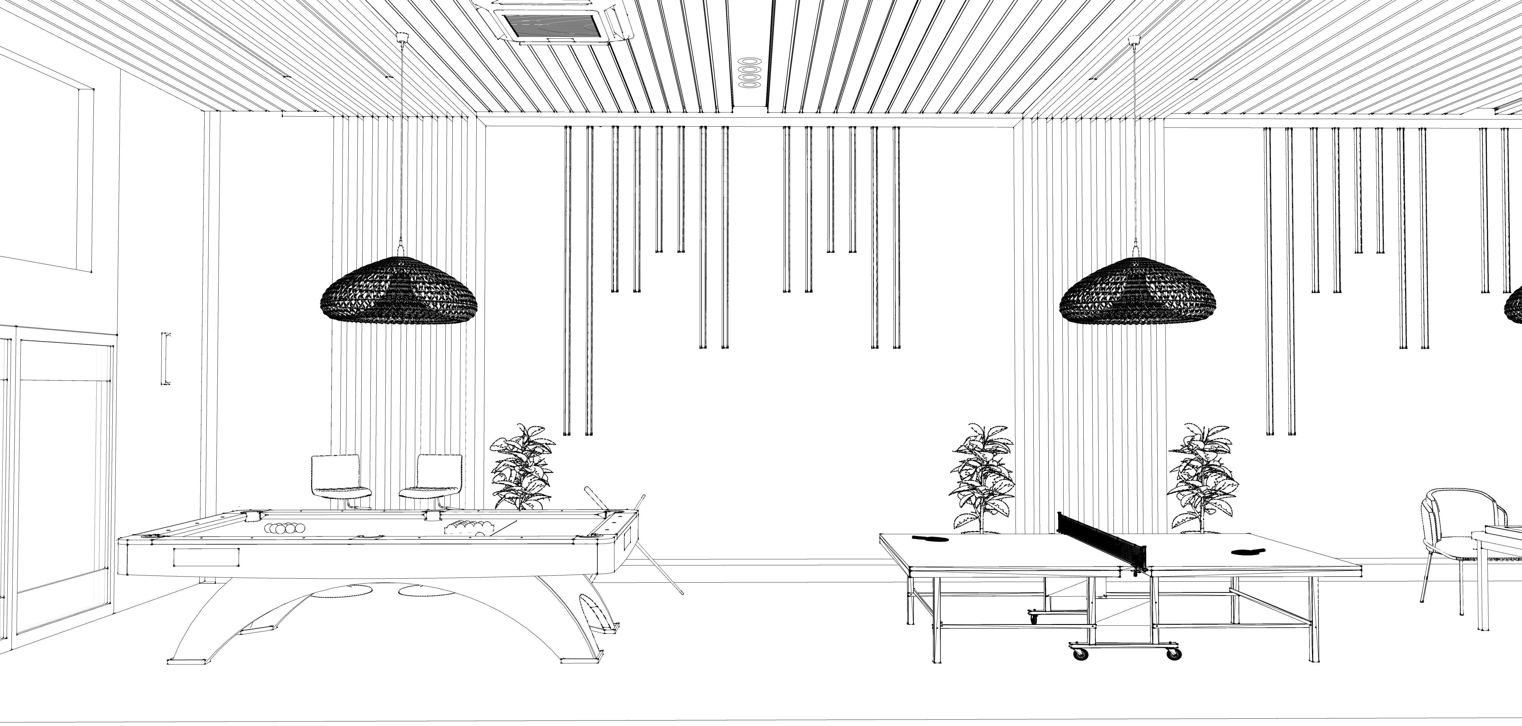 Luxury Gym and Indoor Games 3D Model Low-poly 3D model_30