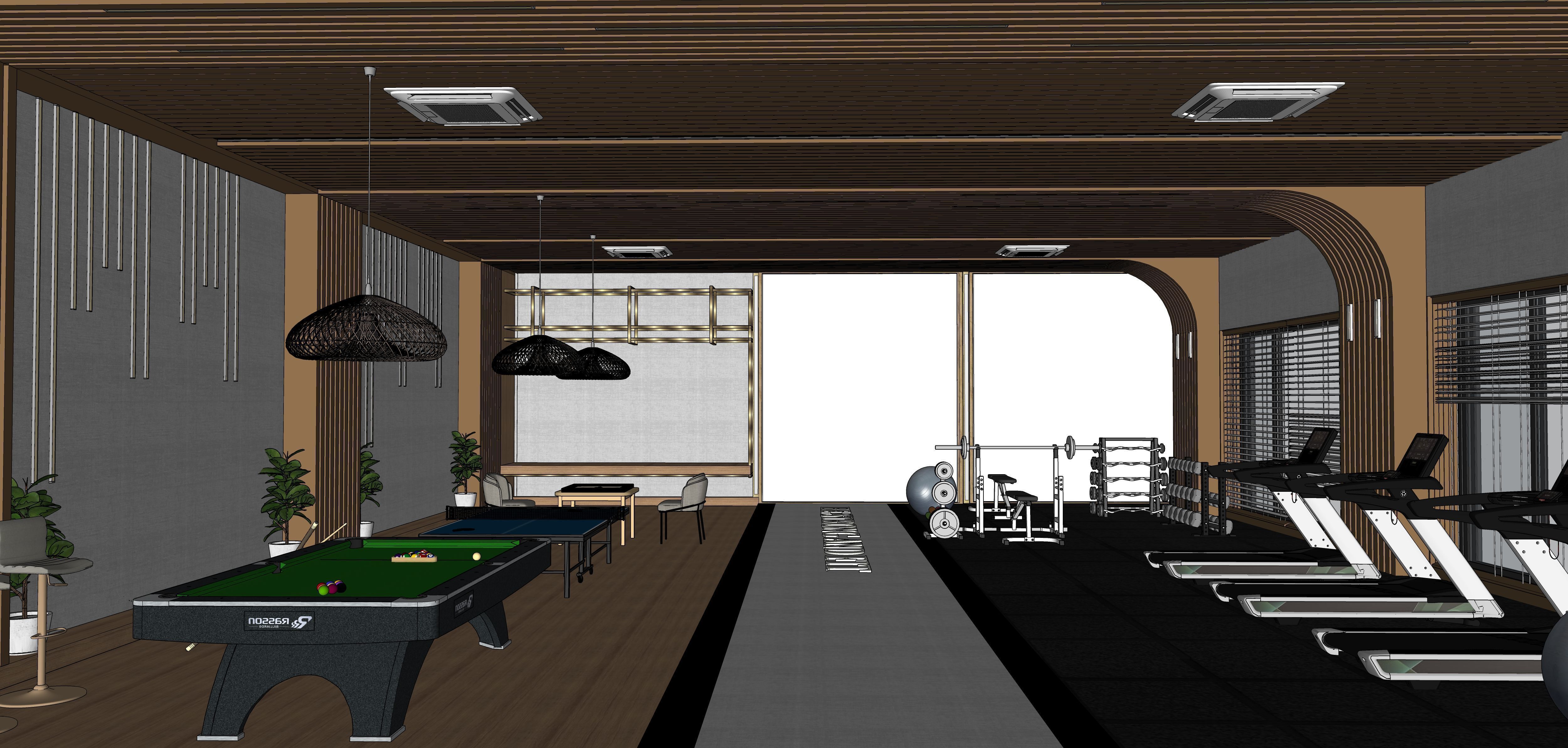 Luxury Gym and Indoor Games 3D Model Low-poly 3D model_23