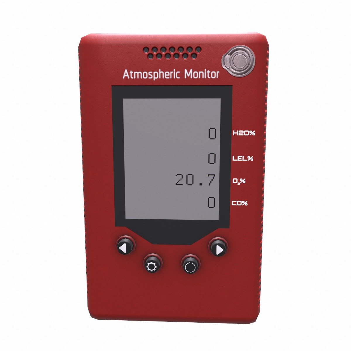 Atmospheric Monitor Low Poly Low-poly 3D model_1