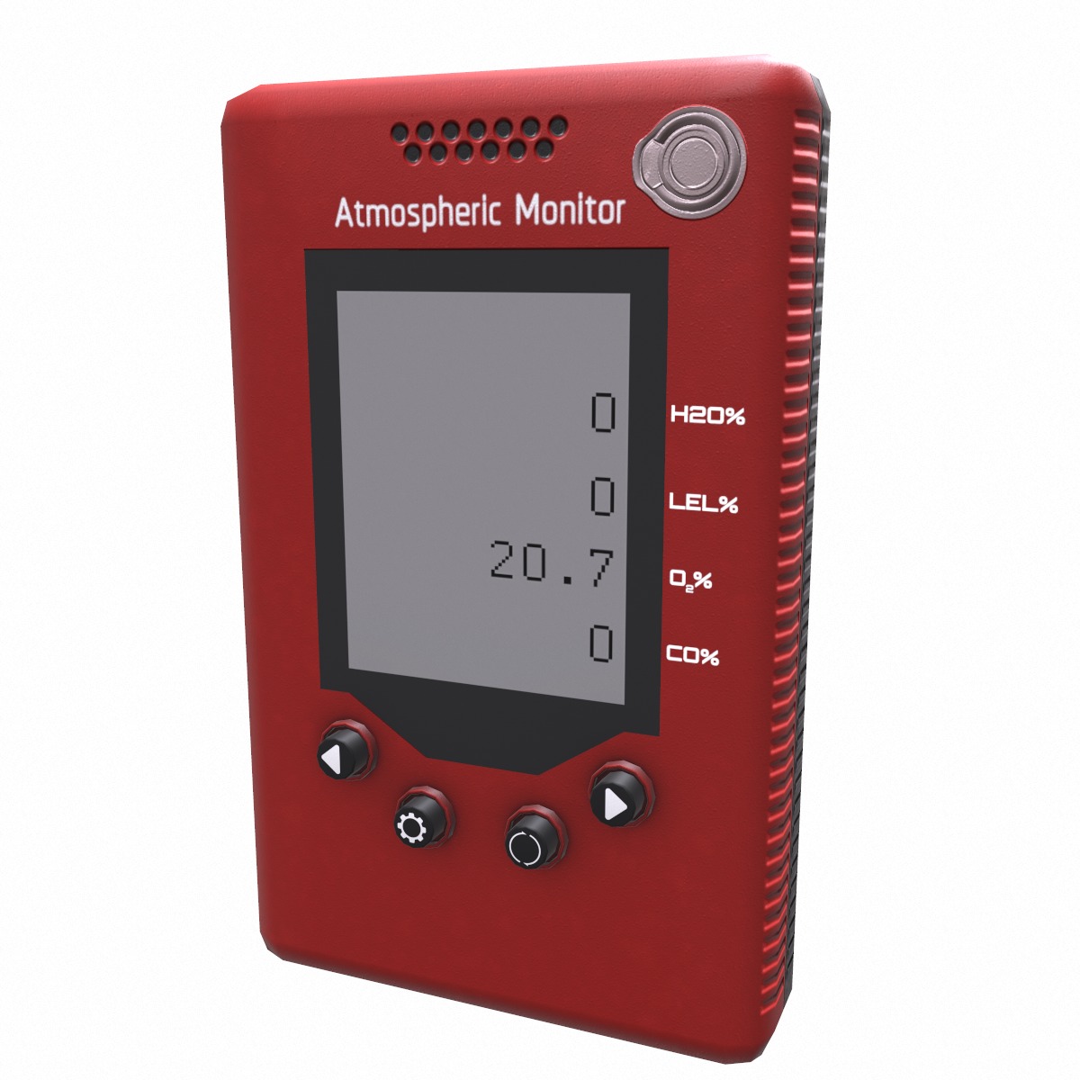 Atmospheric Monitor Low Poly Low-poly 3D model_3