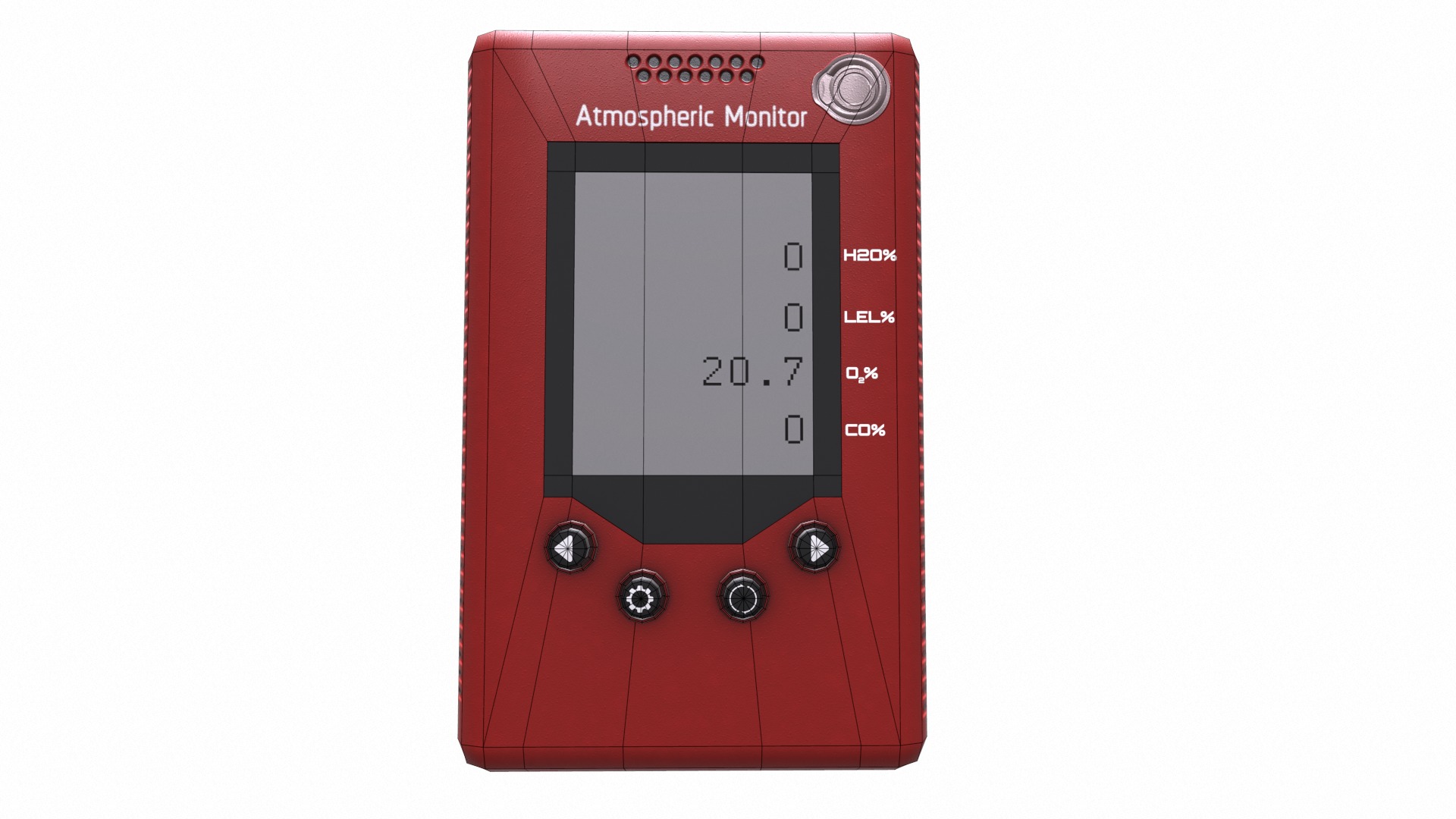 Atmospheric Monitor Low Poly Low-poly 3D model_13