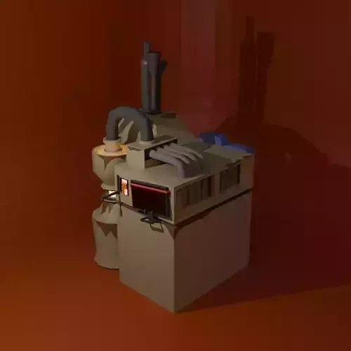 Sci-fi Engine low poly