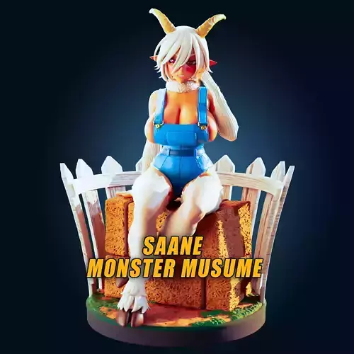 Saane Goat Monster Girl 3d Print Model Pre-Supported 3D print model