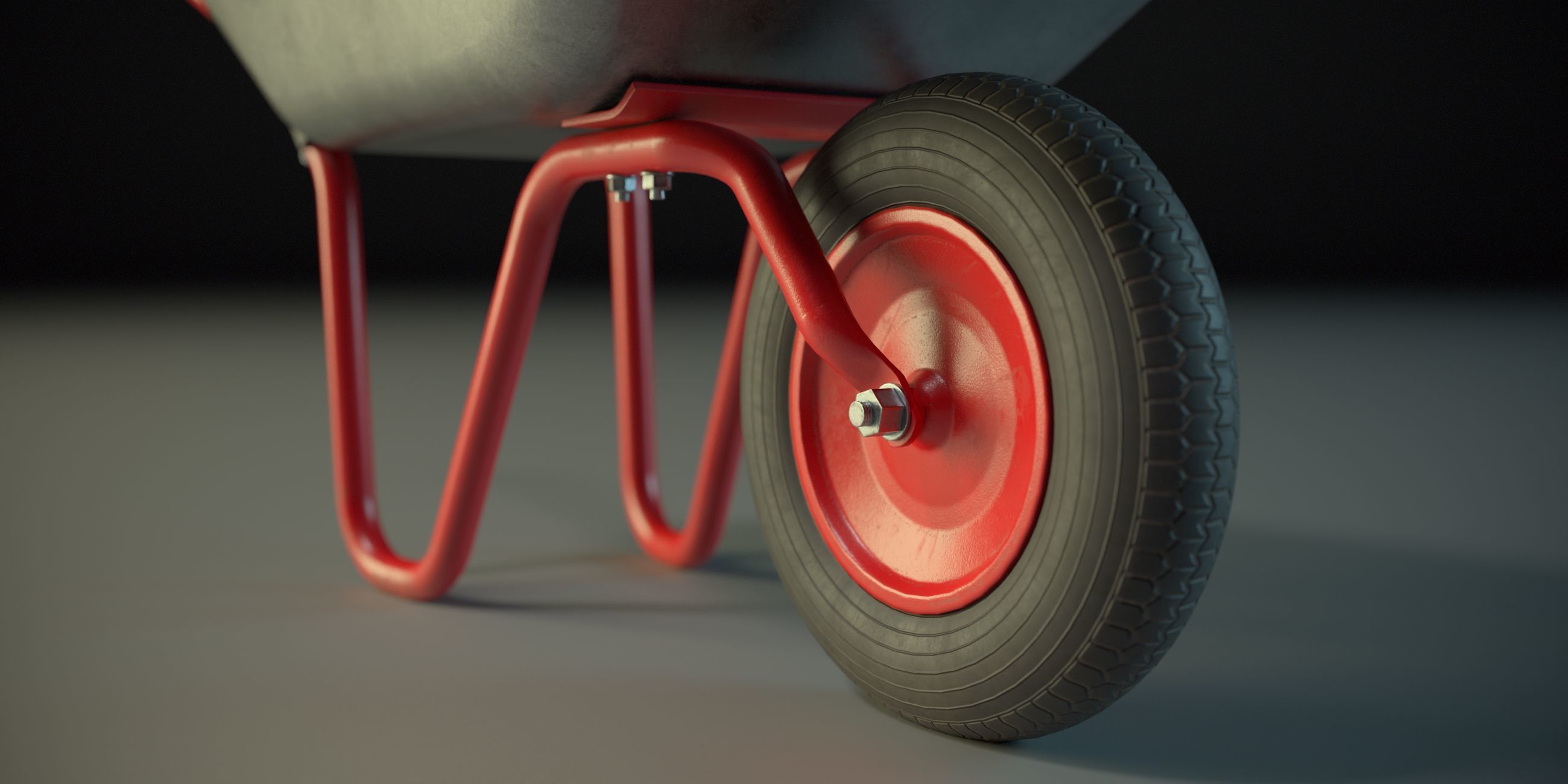 Wheelbarrow PBR Low-poly 3D model_4