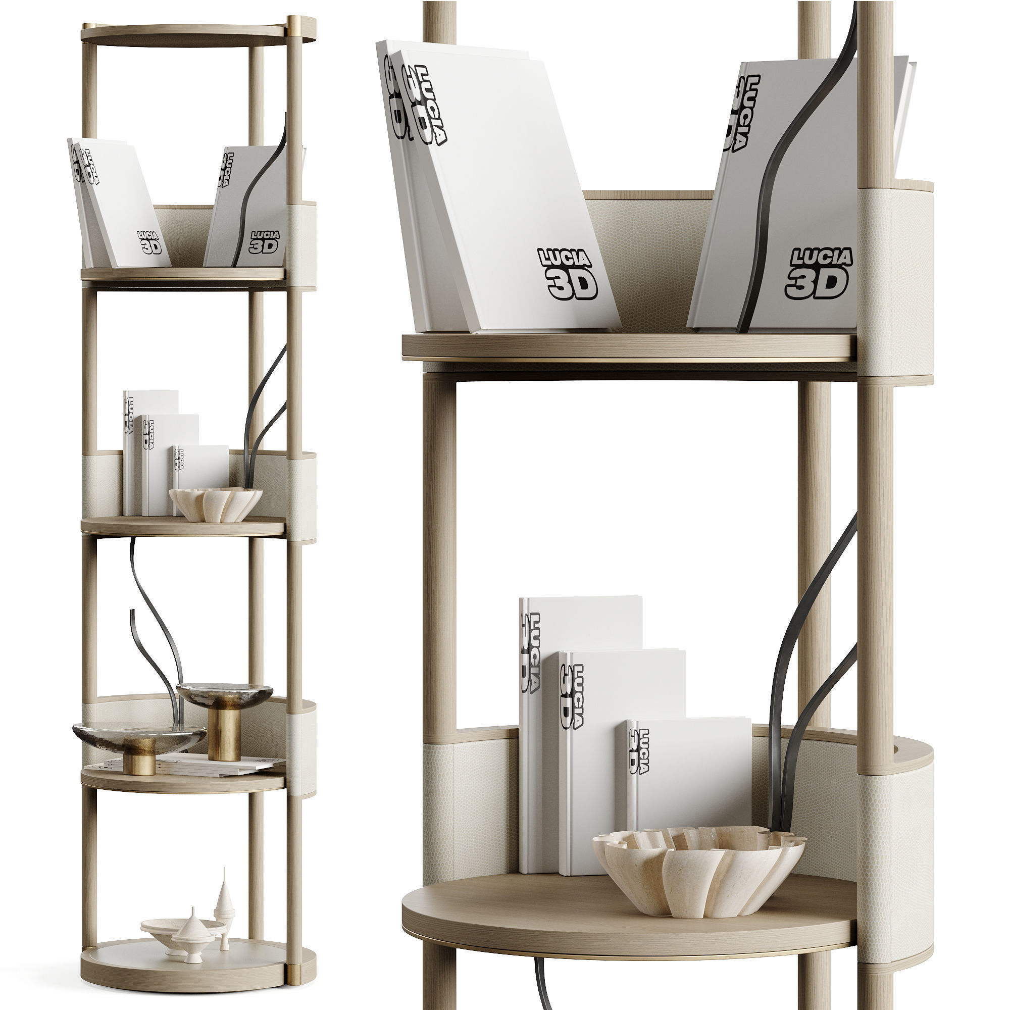 Frato ARLES Bookcase Low-poly 3D model_4