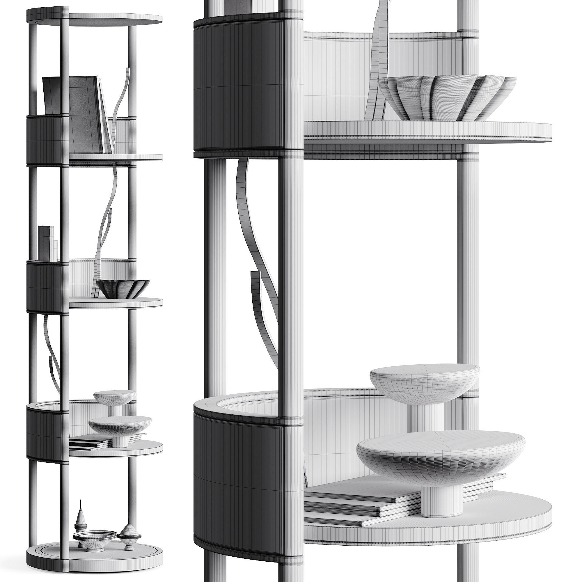 Frato ARLES Bookcase Low-poly 3D model_5