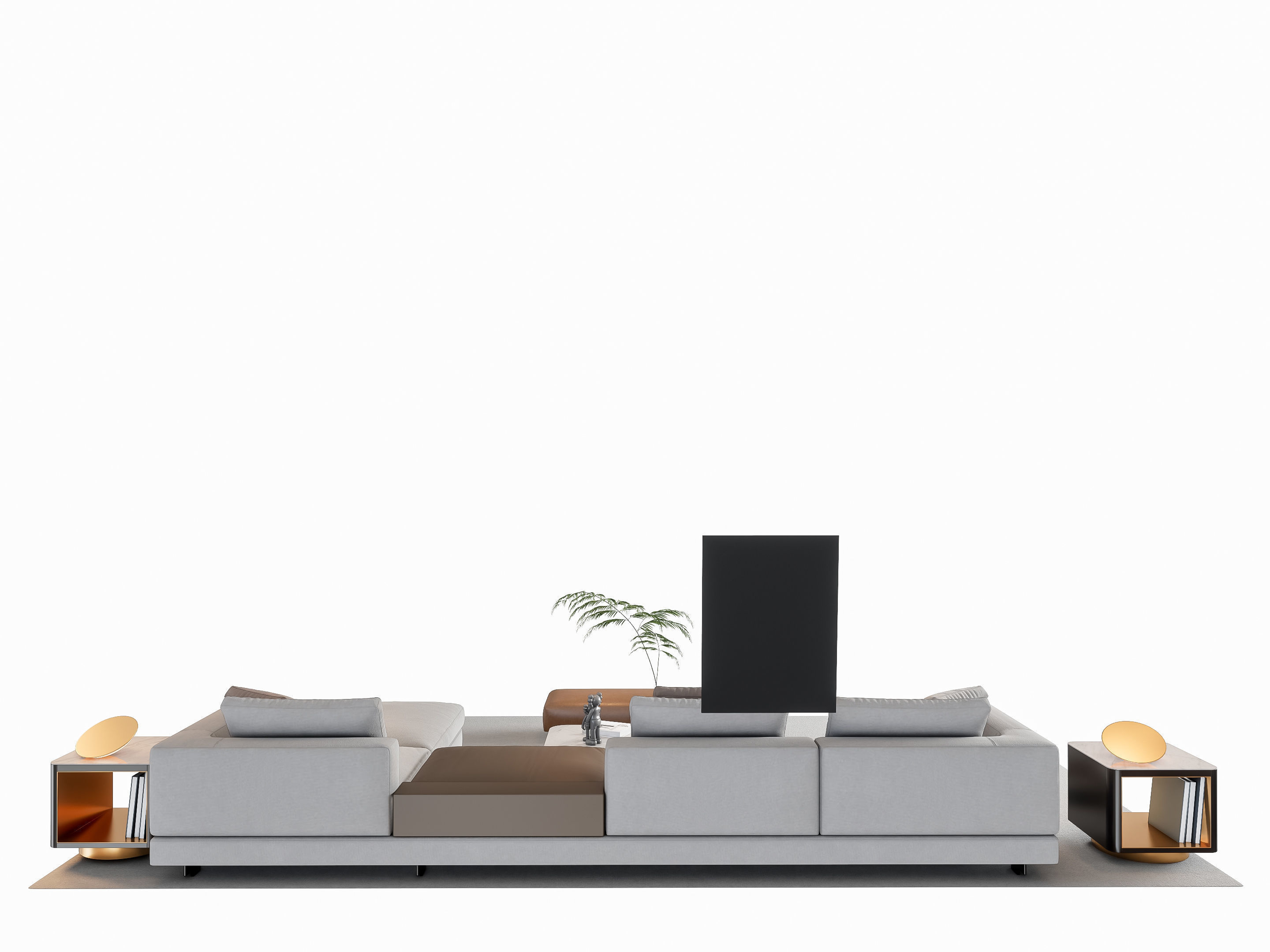 Sofa Coffee table sofa combination 16 3D model_11