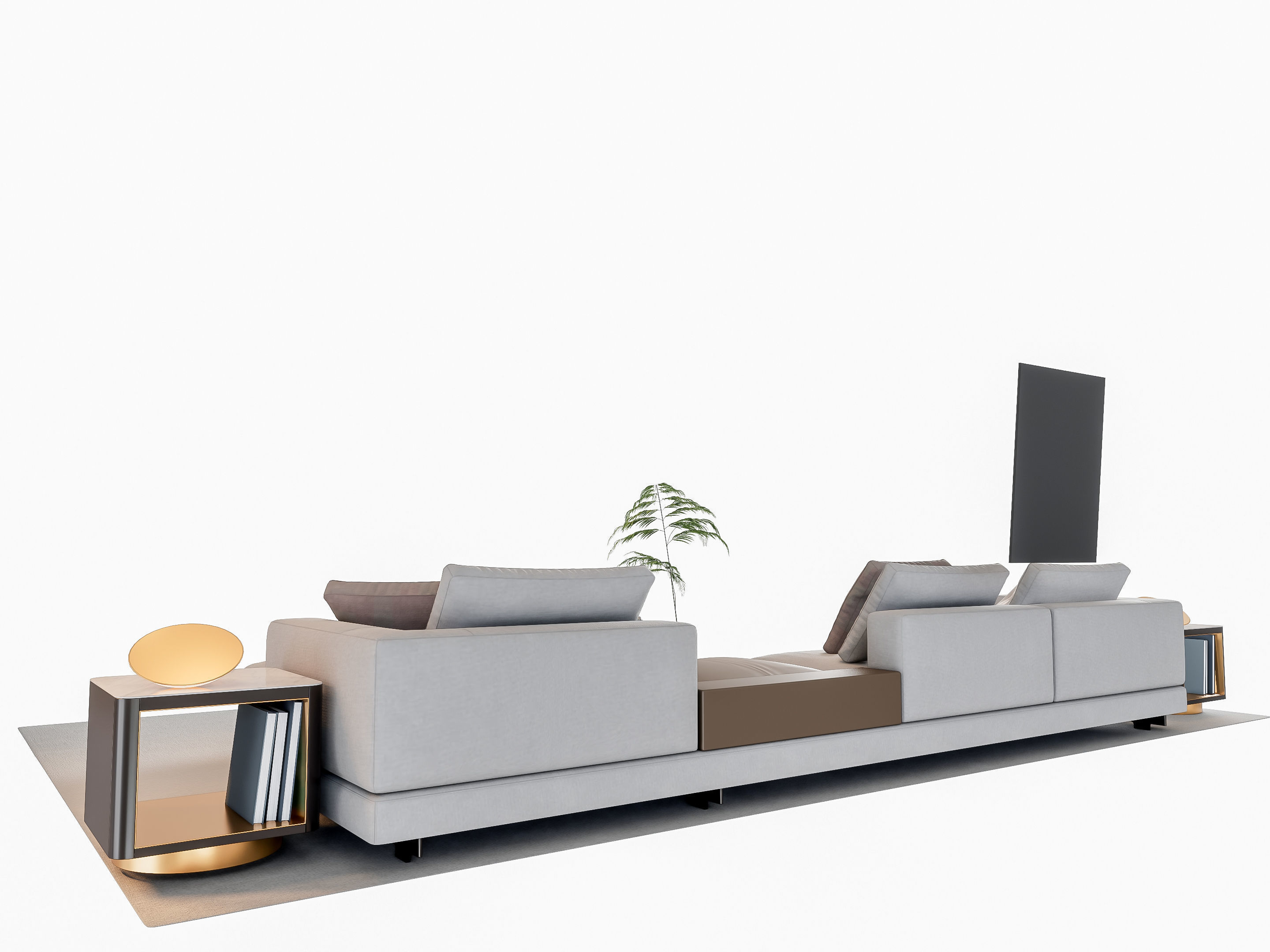 Sofa Coffee table sofa combination 16 3D model_13