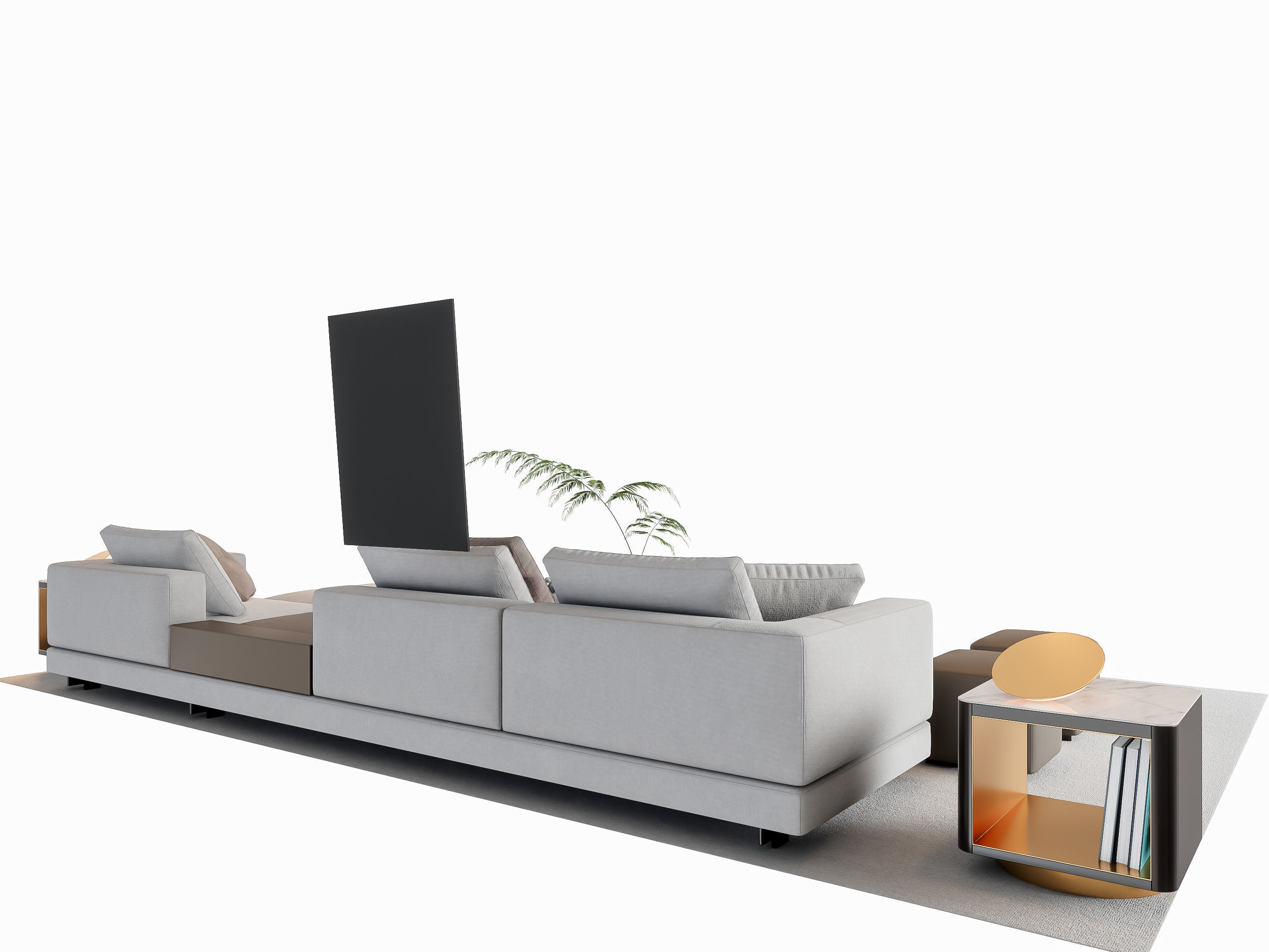 Sofa Coffee table sofa combination 16 3D model_6
