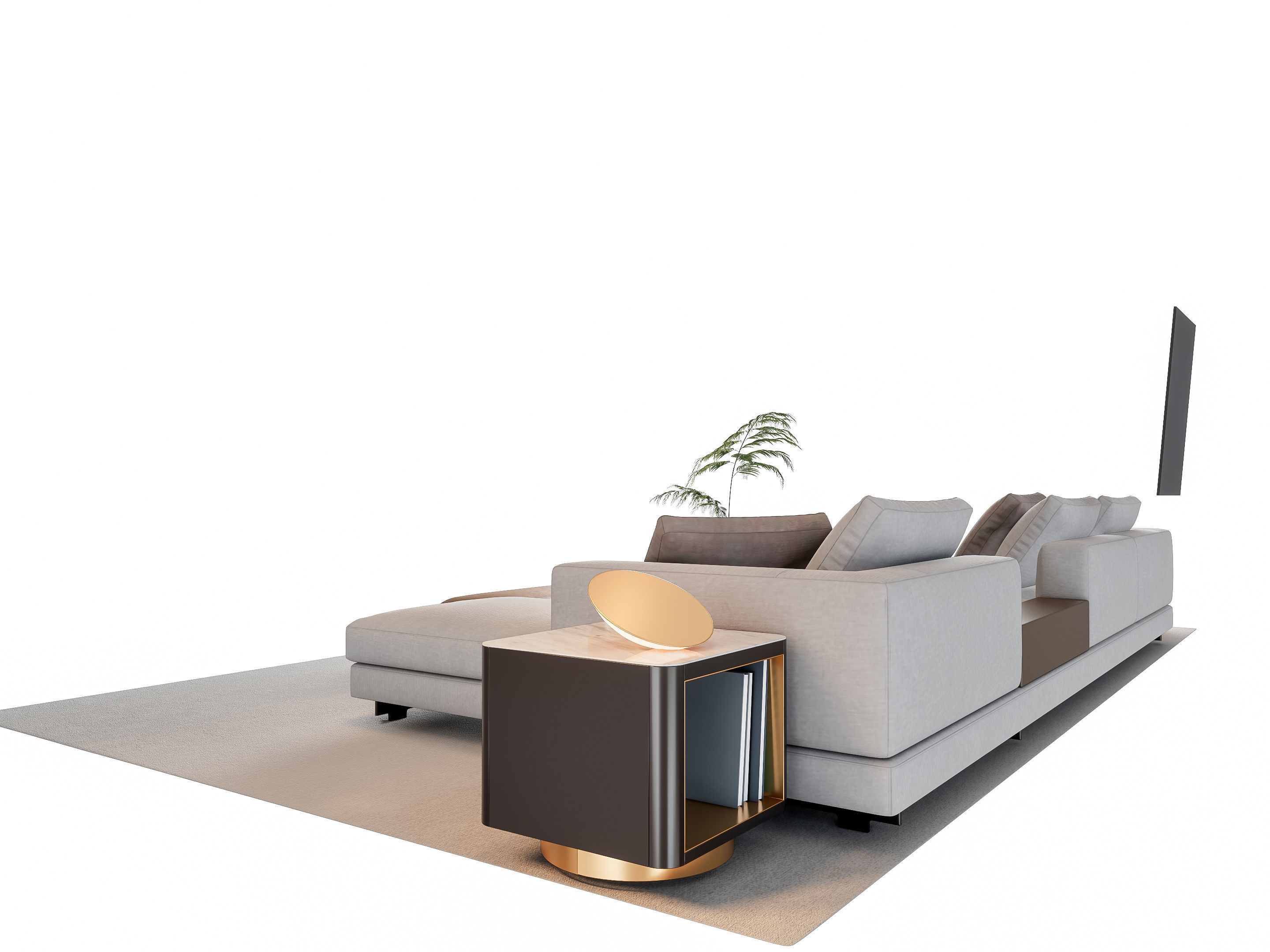 Sofa Coffee table sofa combination 16 3D model_8