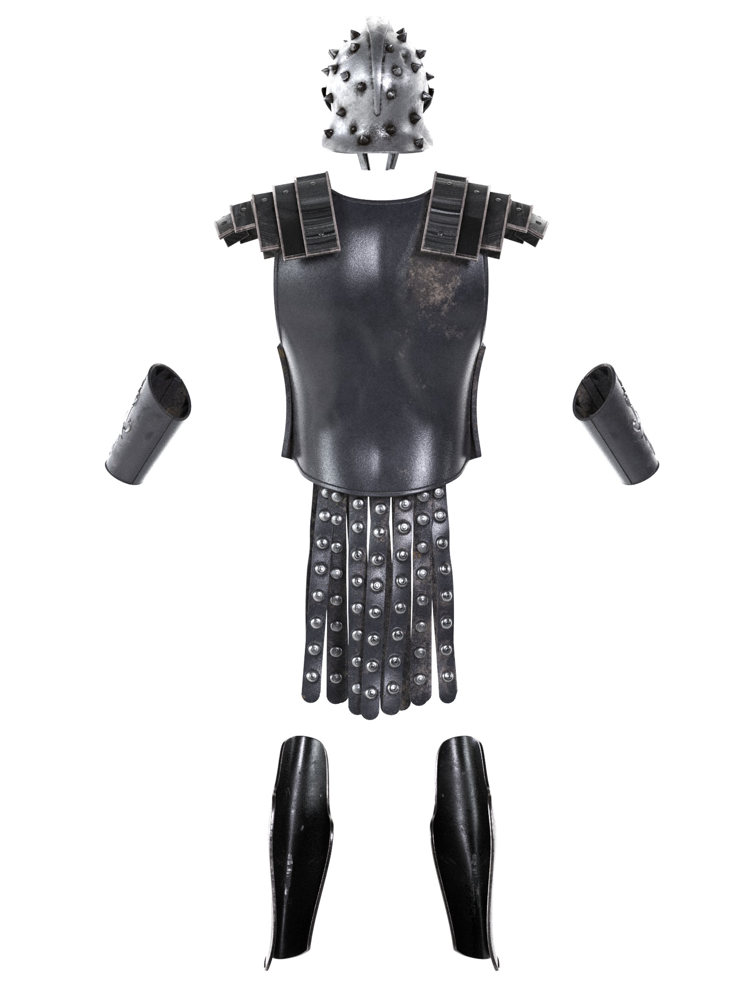 Gladiator Maximus armor helmet 3d Print model stl set 3D print model_2