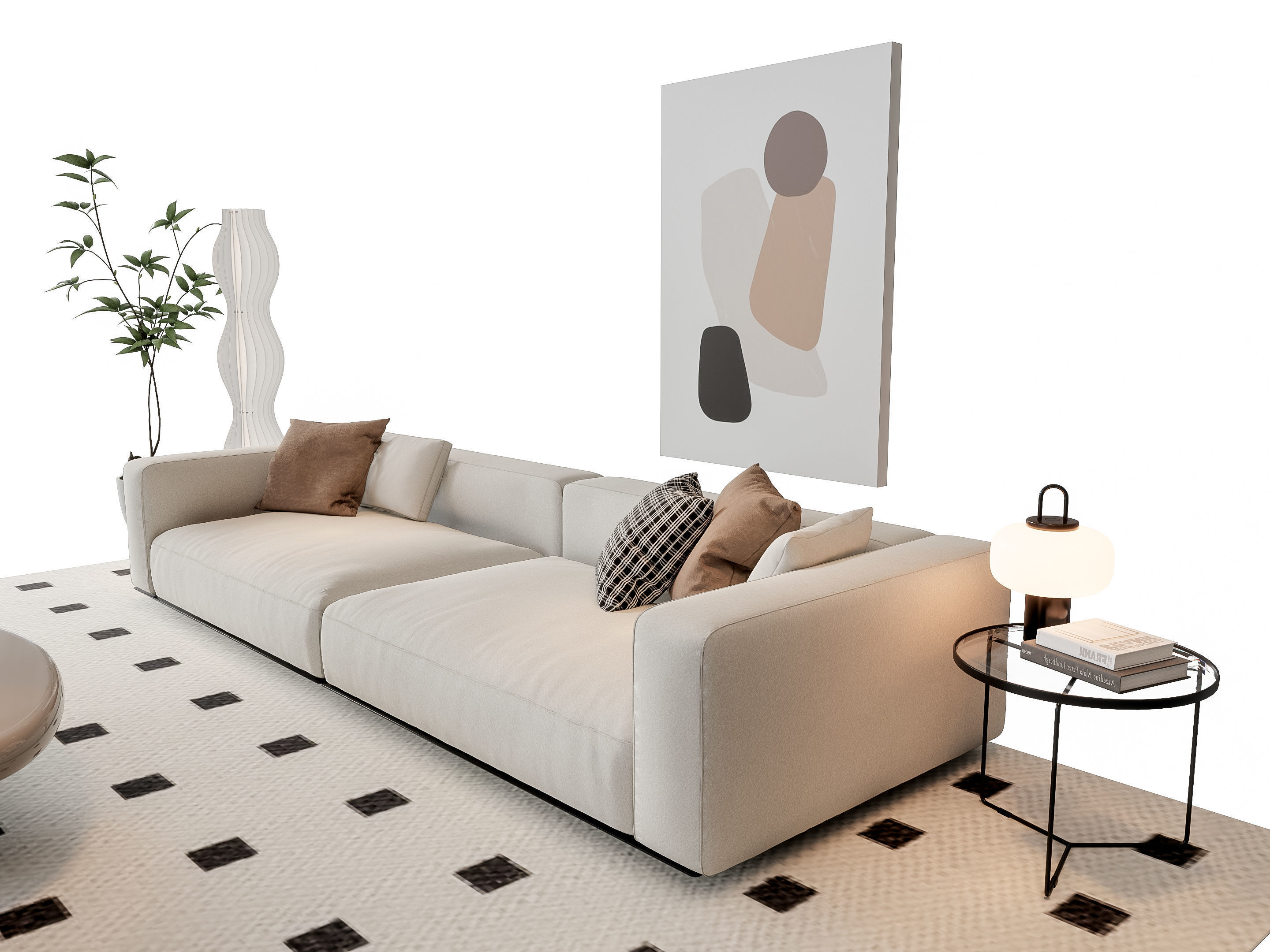 Sofa Coffee table sofa combination 19 3D model_19