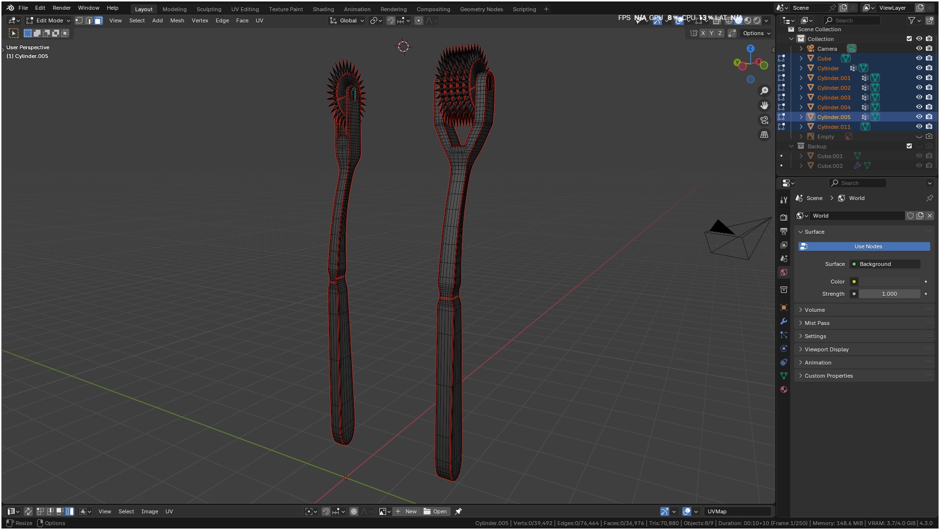 Wartenberg Neurological Pin Wheel Set 3D model_34