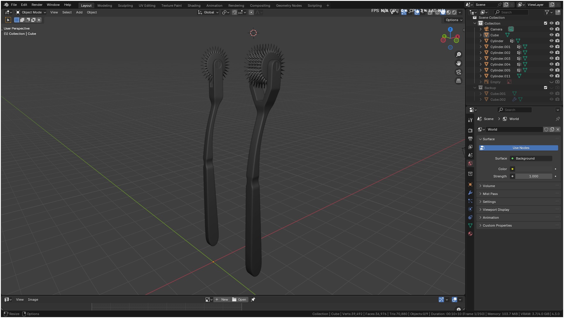 Wartenberg Neurological Pin Wheel Set 3D model_28