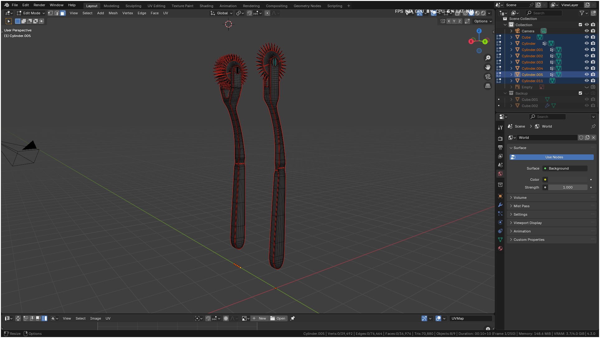 Wartenberg Neurological Pin Wheel Set 3D model_33