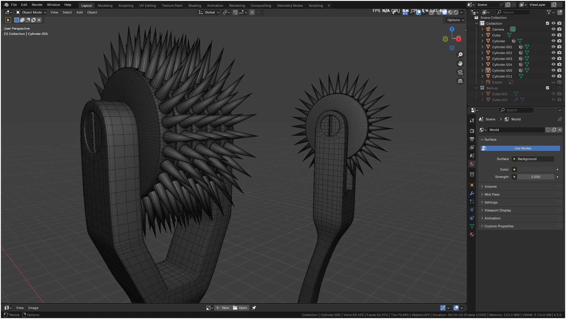 Wartenberg Neurological Pin Wheel Set 3D model_44