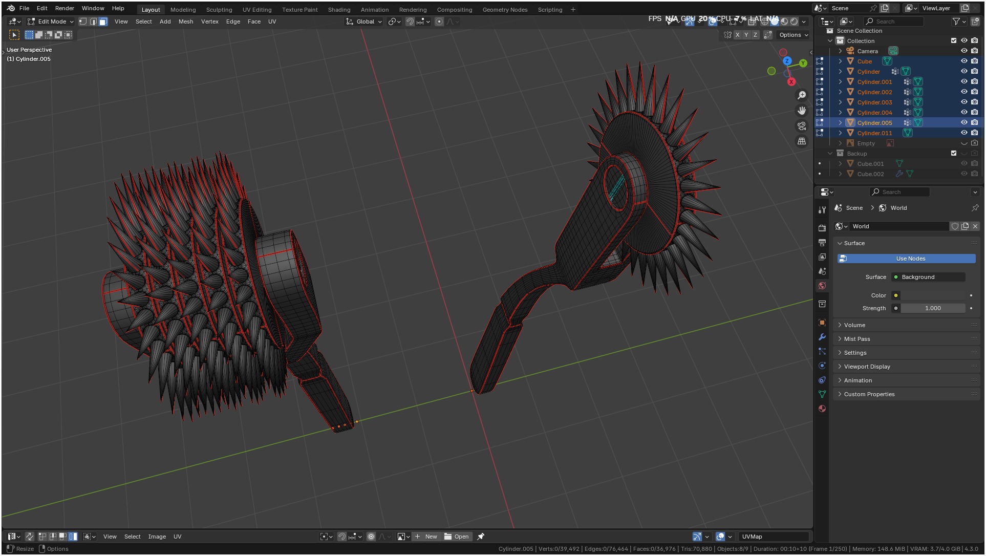 Wartenberg Neurological Pin Wheel Set 3D model_36