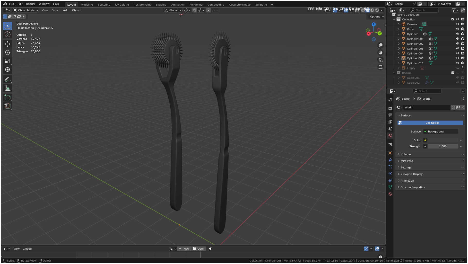 Wartenberg Neurological Pin Wheel Set 3D model_26