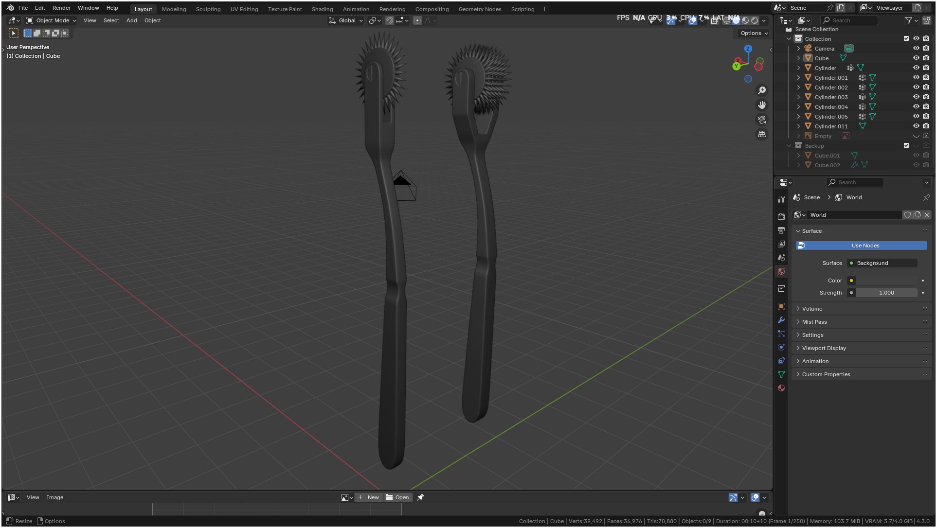 Wartenberg Neurological Pin Wheel Set 3D model_27