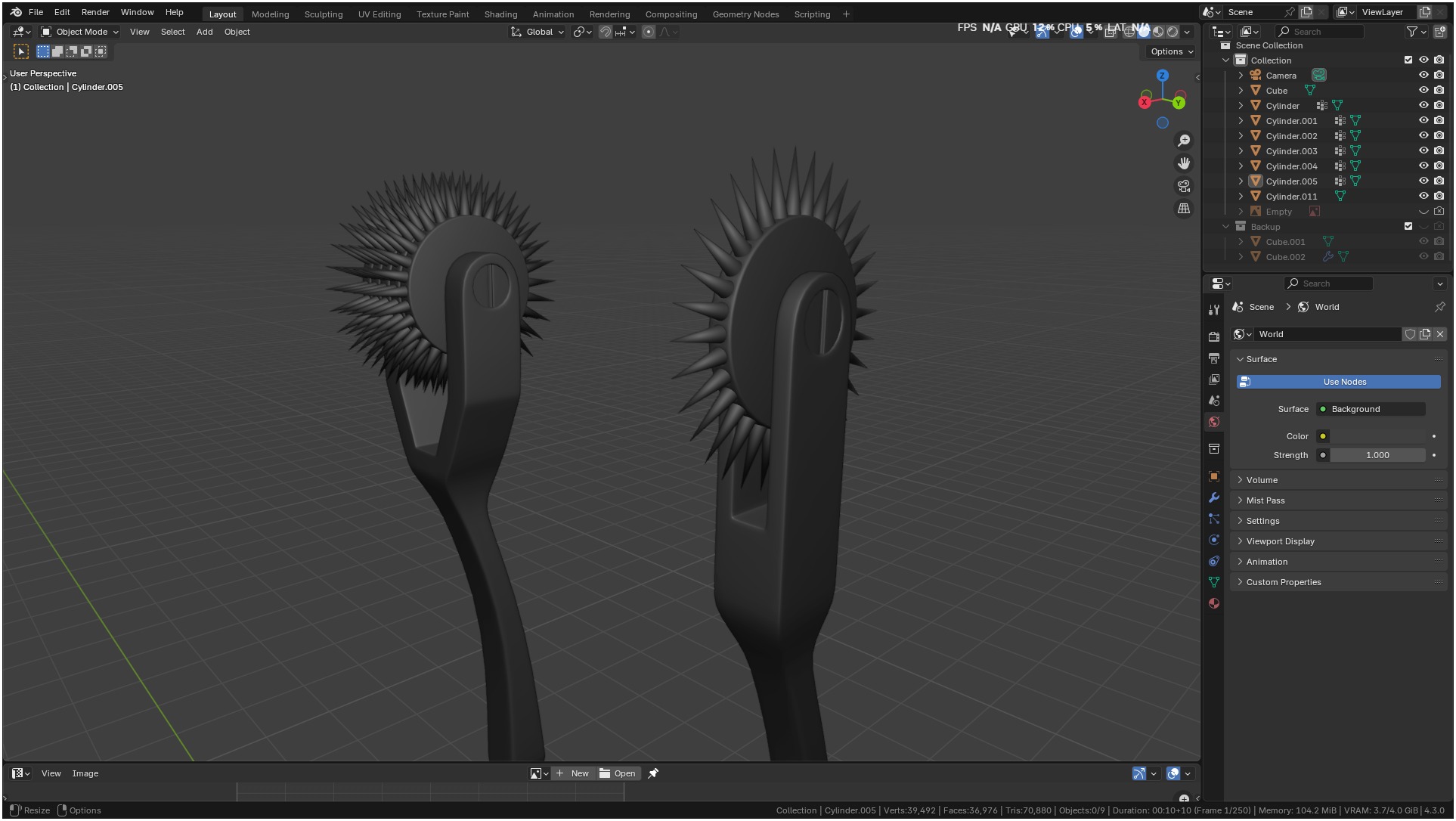 Wartenberg Neurological Pin Wheel Set 3D model_30