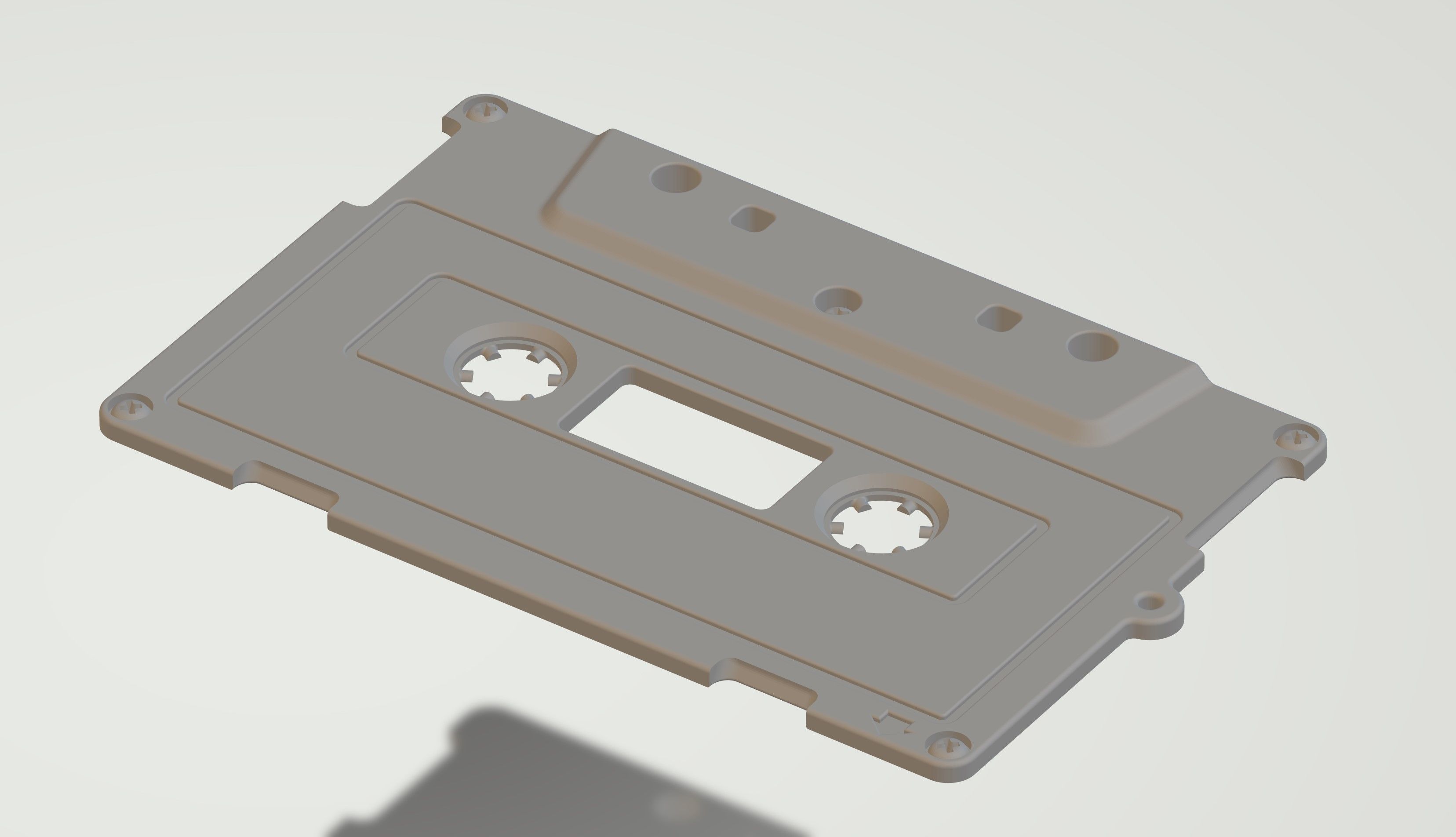 CASSETTE BADGE HOLDER 3D print model_3