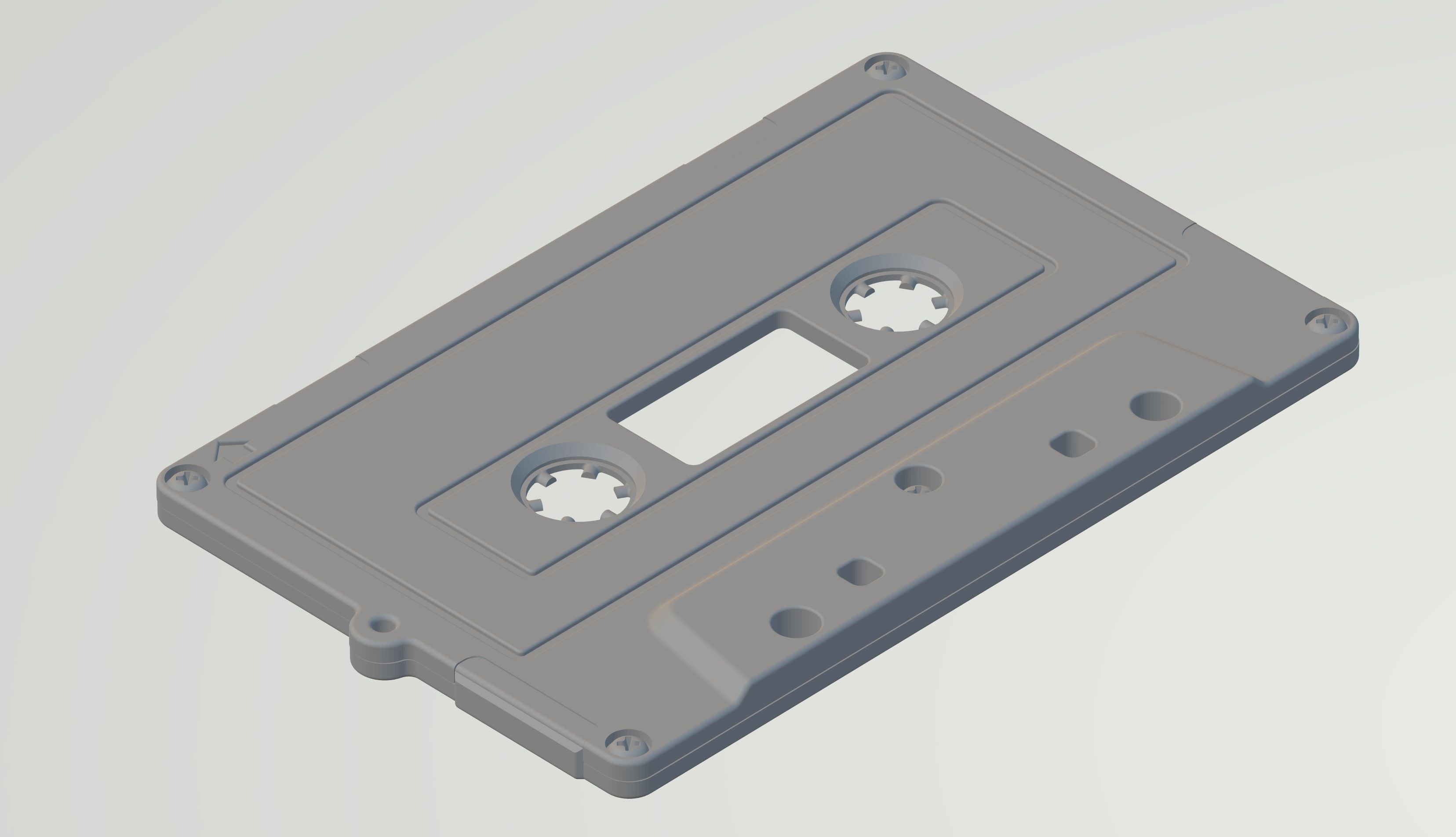 CASSETTE BADGE HOLDER 3D print model_1