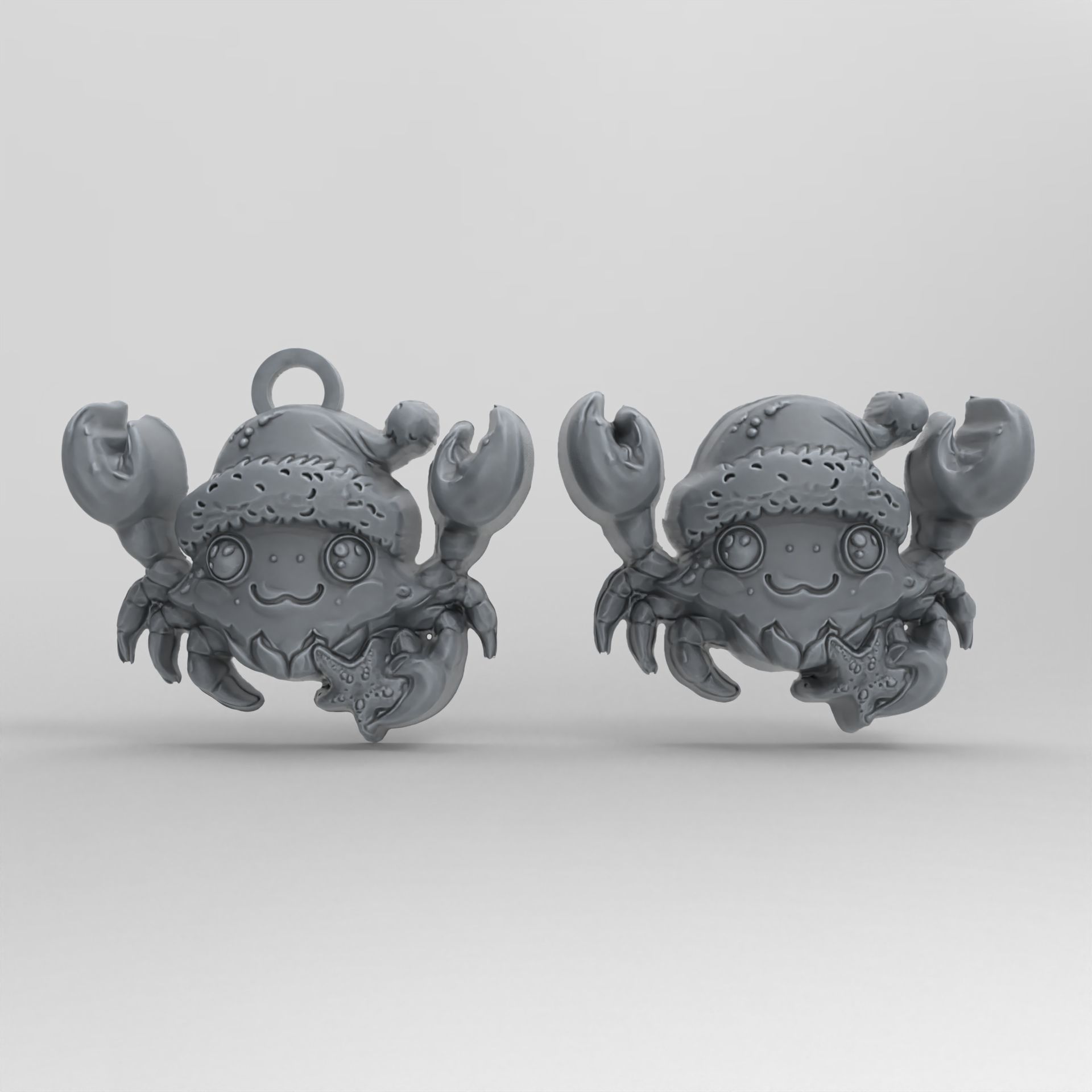 christmas crabsanda decor  3D print model_1